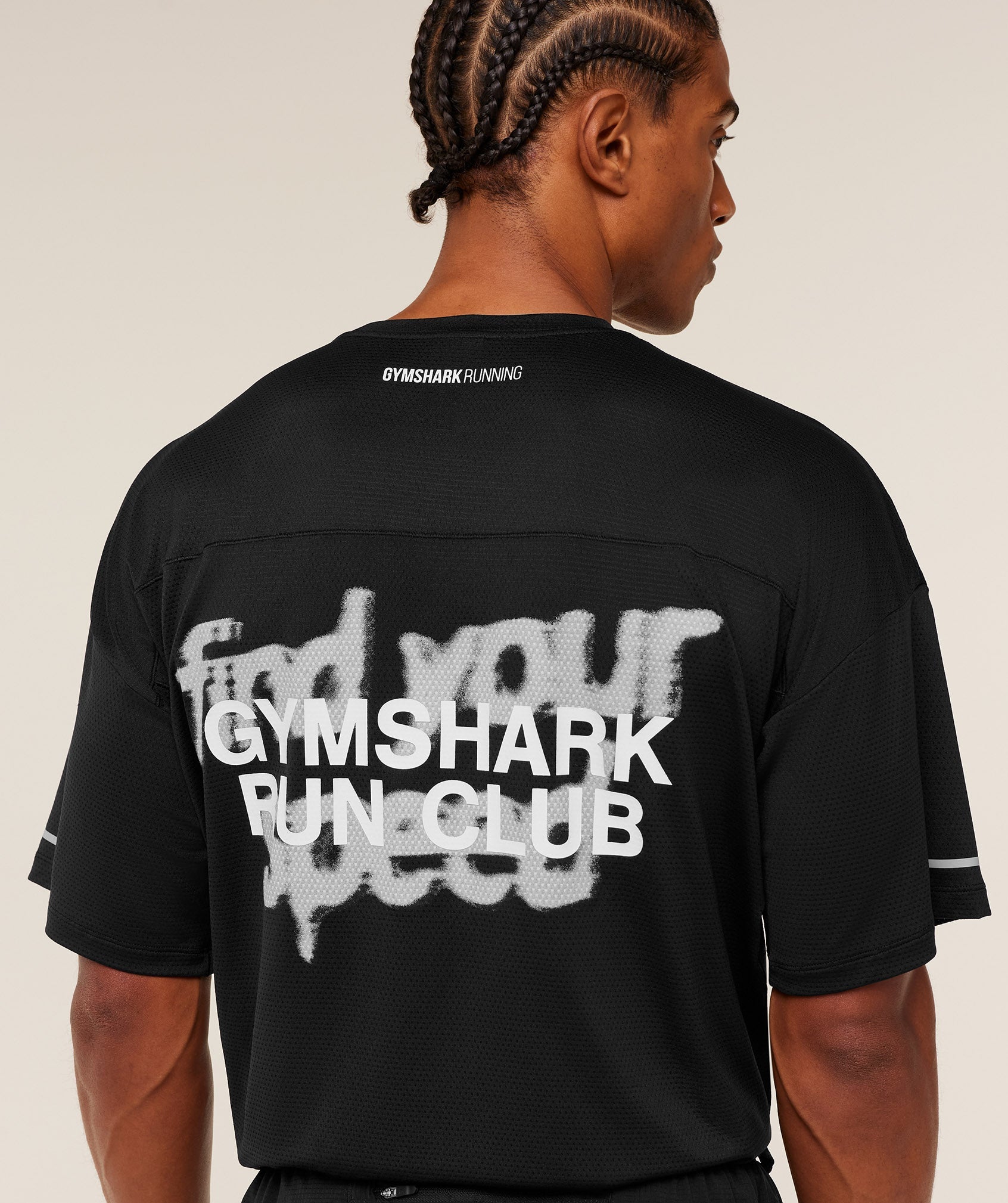 Gymshark Running Graphic T-Shirt Gs Black