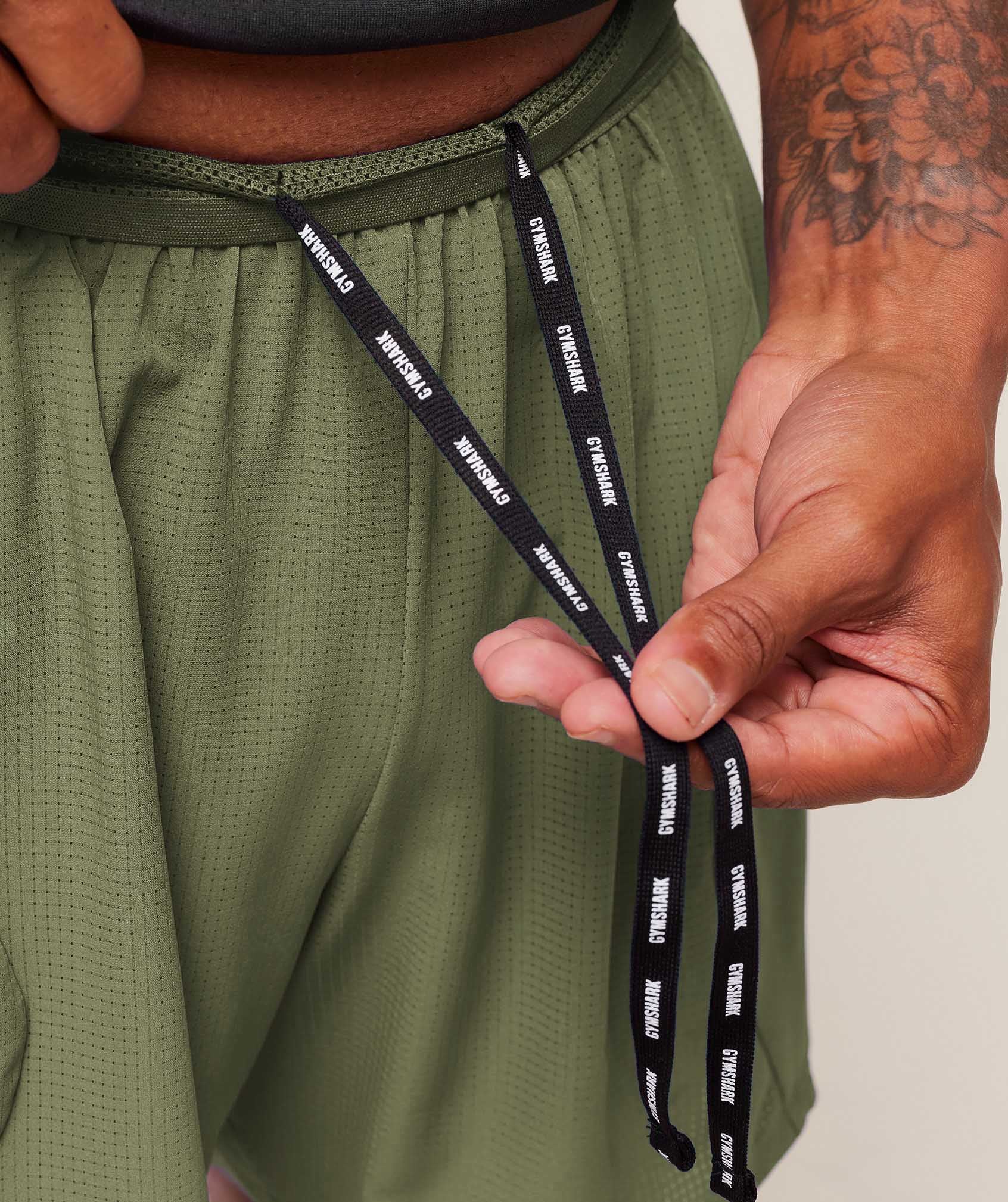 Gymshark Running 5" Shorts Gs Grounded Green