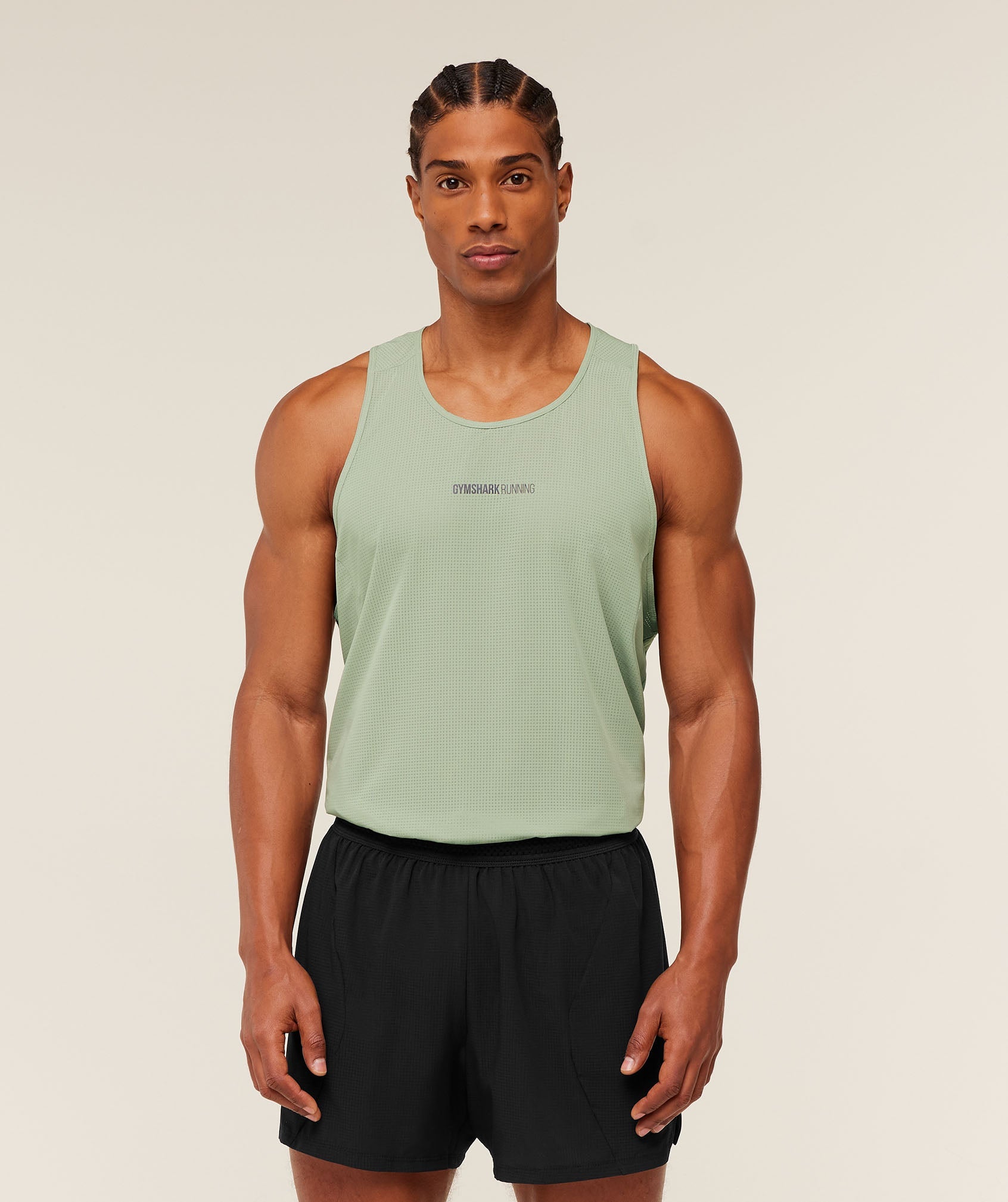 Gymshark Running Tank Gs Haze Green