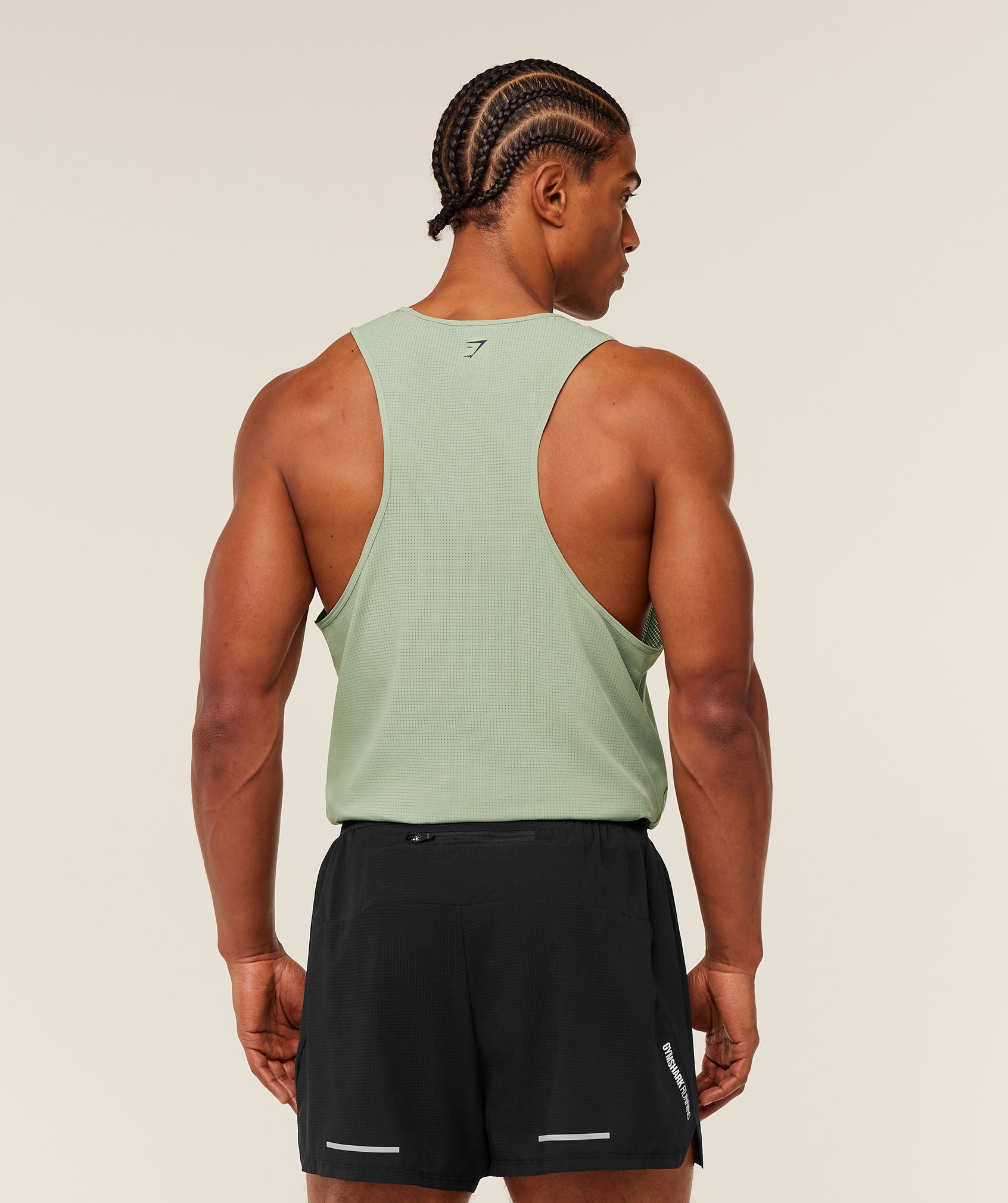 Gymshark Running Tank Gs Haze Green