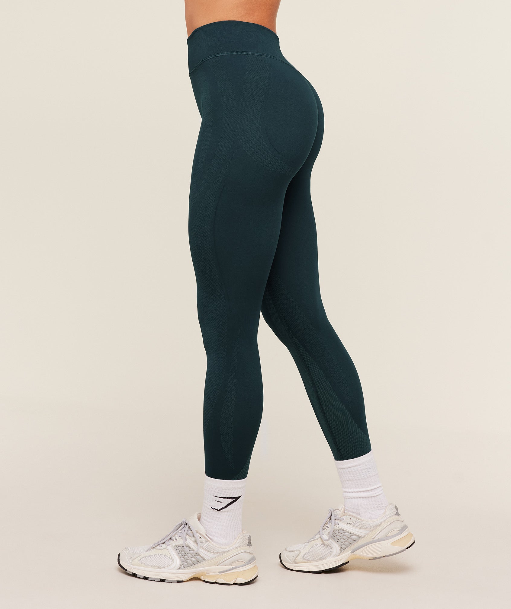 Women's Gymshark Weekend Seamless Leggings Deep Petrol Blue