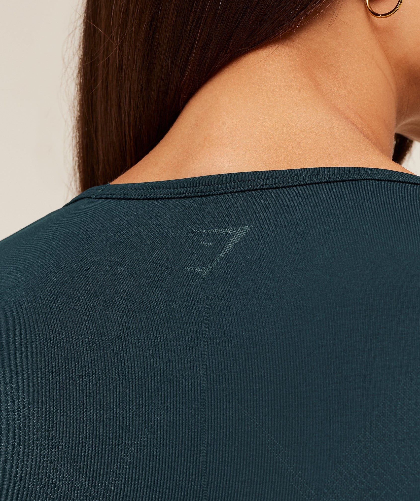 Women's Gymshark Weekend Seamless Short Sleeve Top Deep Petrol Blue