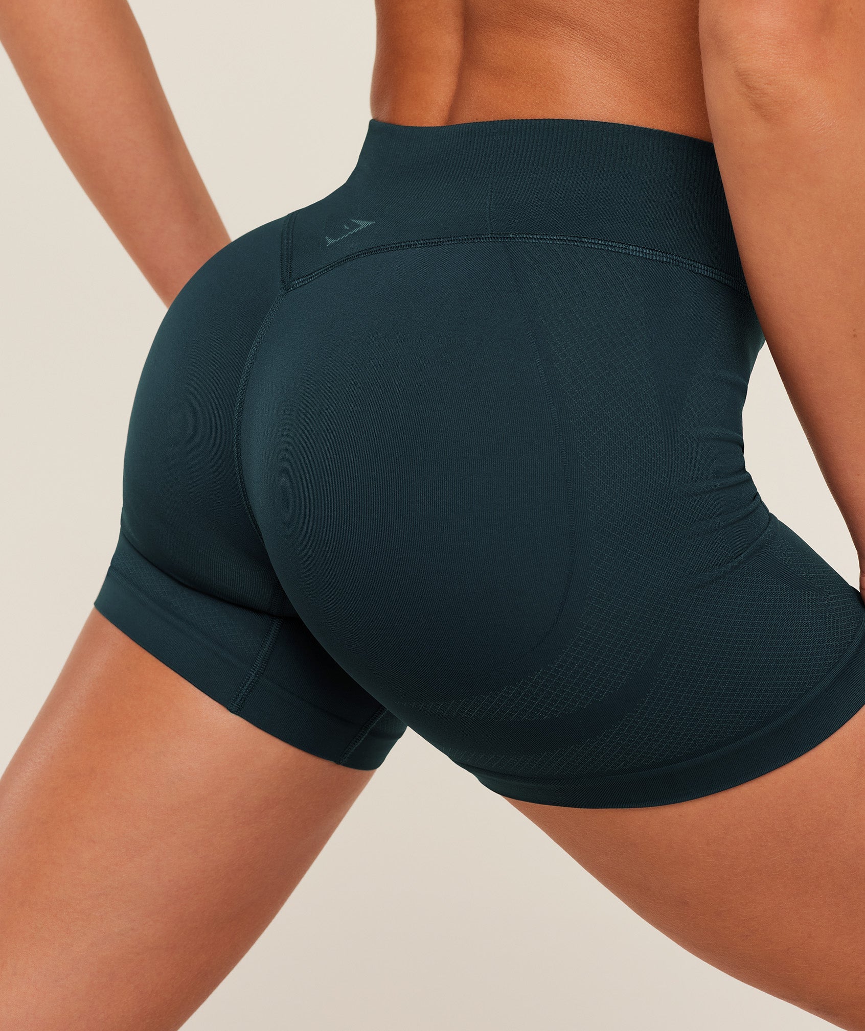 Women's Gymshark Weekend Seamless Shorts Deep Petrol Blue