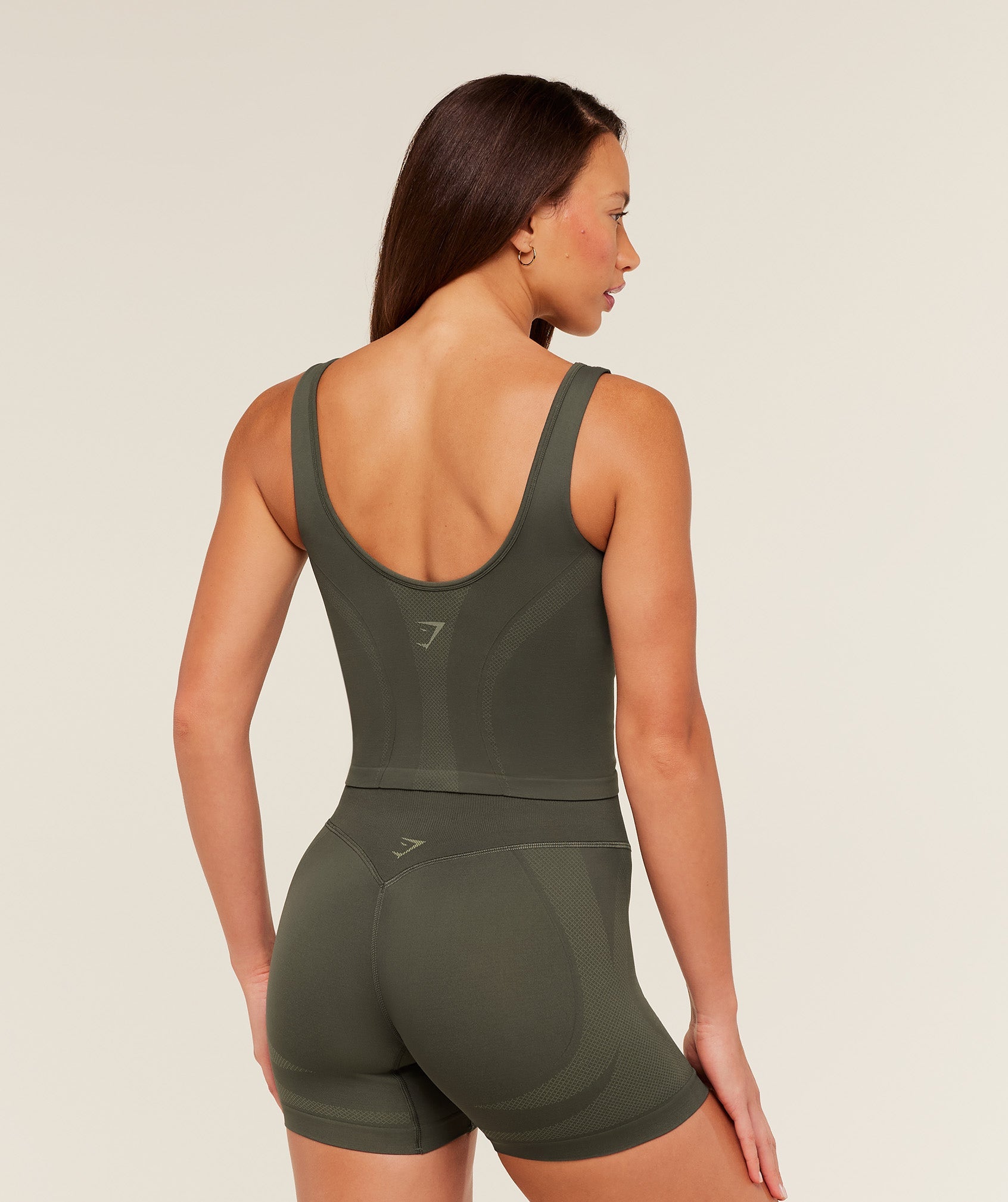 Women's Gymshark Weekend Seamless Tank Top Strength Green