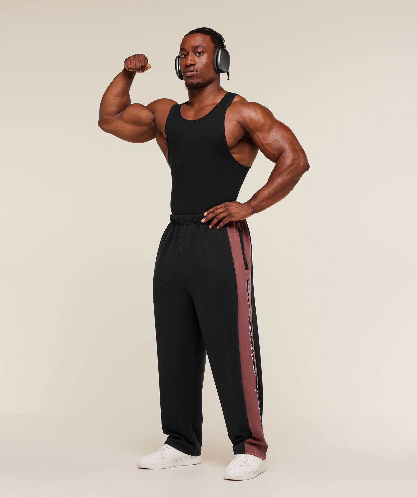 Gymshark Straight Leg Tracksuit Pant Black