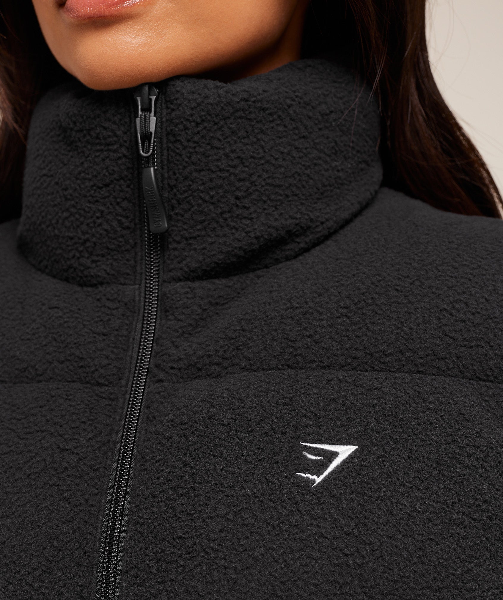 Women's Gymshark Borg Puffer Vest Black