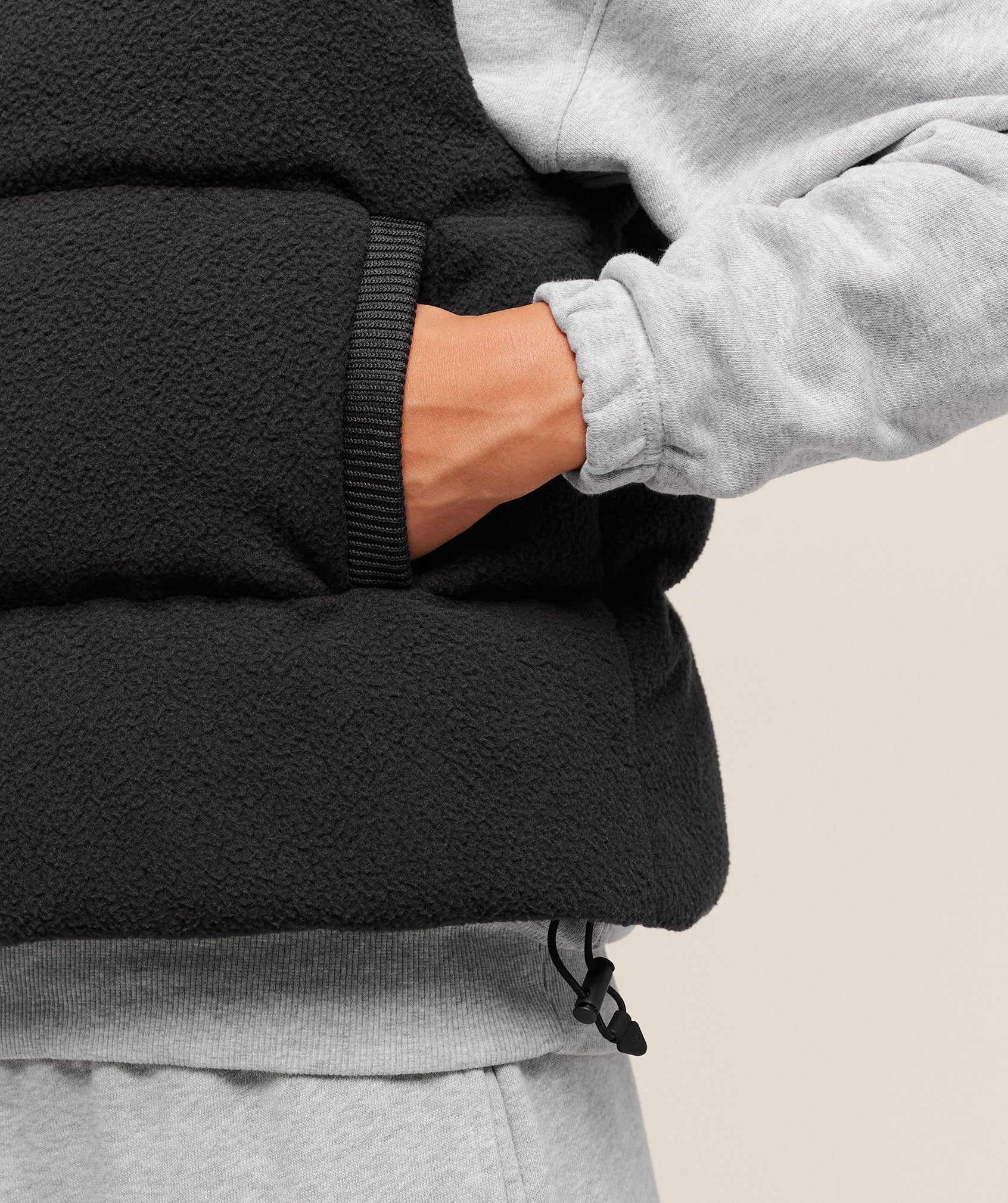 Women's Gymshark Borg Puffer Vest Black