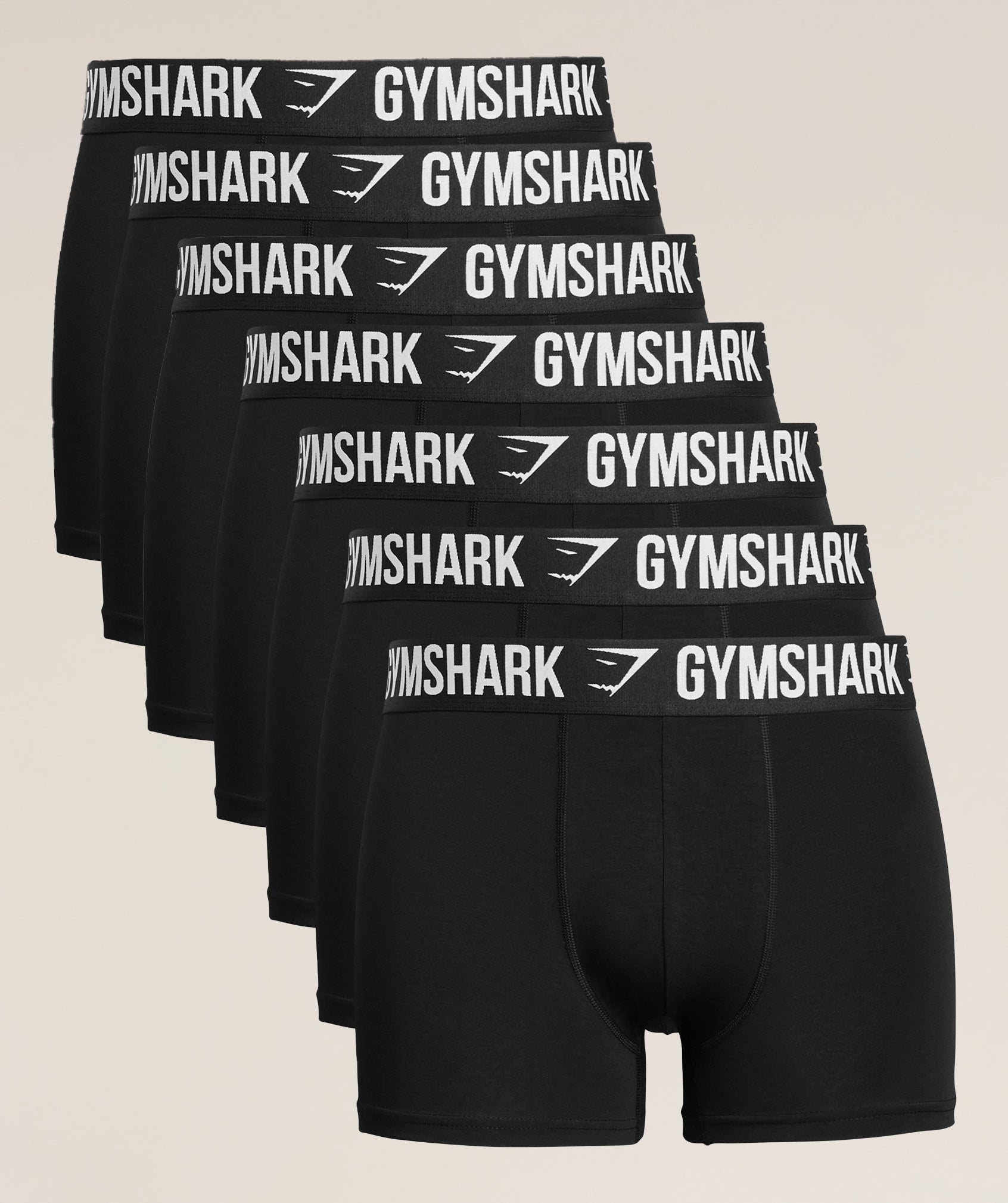 Gymshark Boxer Brief 7Pk Black