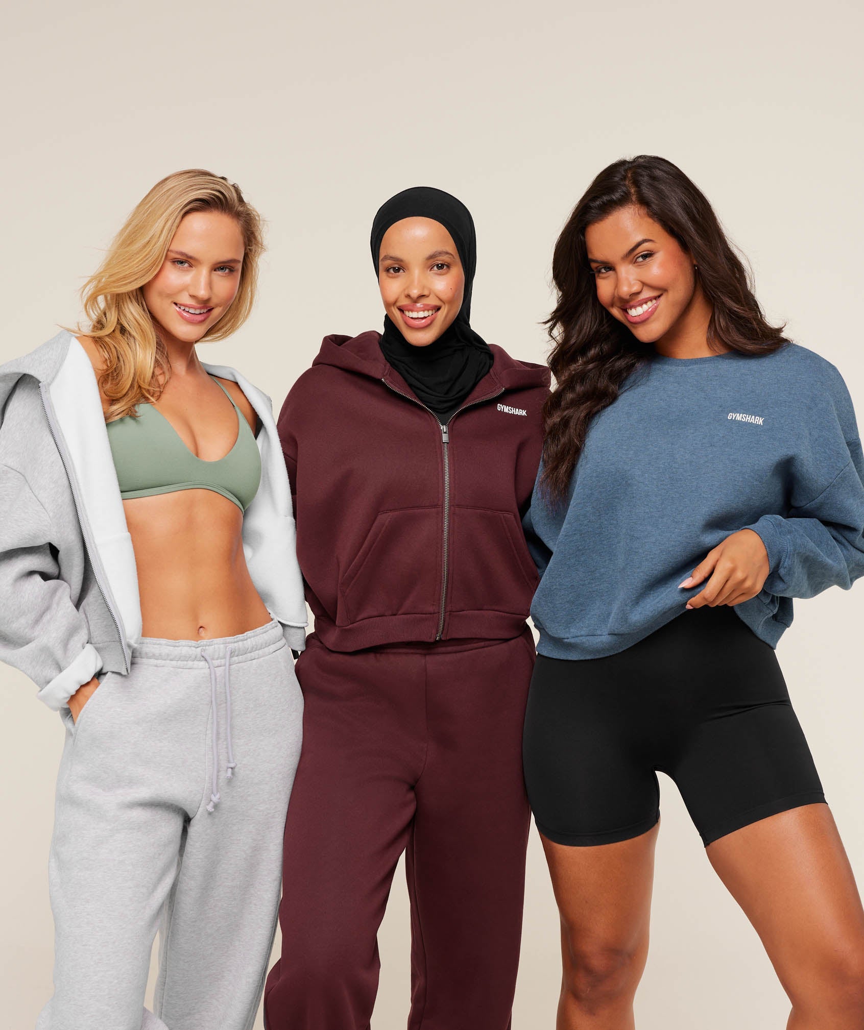 Women's Gymshark Cosy Luxe Sweatshirt Compound Blue Marl