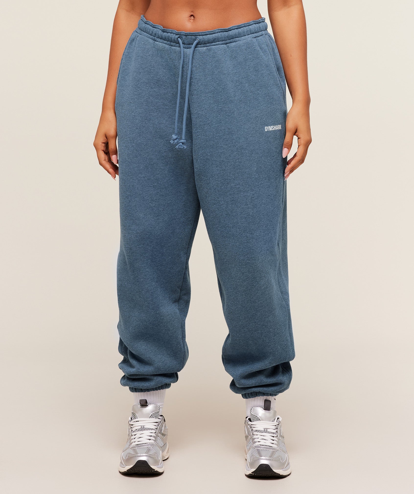 Women's Gymshark Cosy Luxe Cuffed Joggers Compound Blue Marl