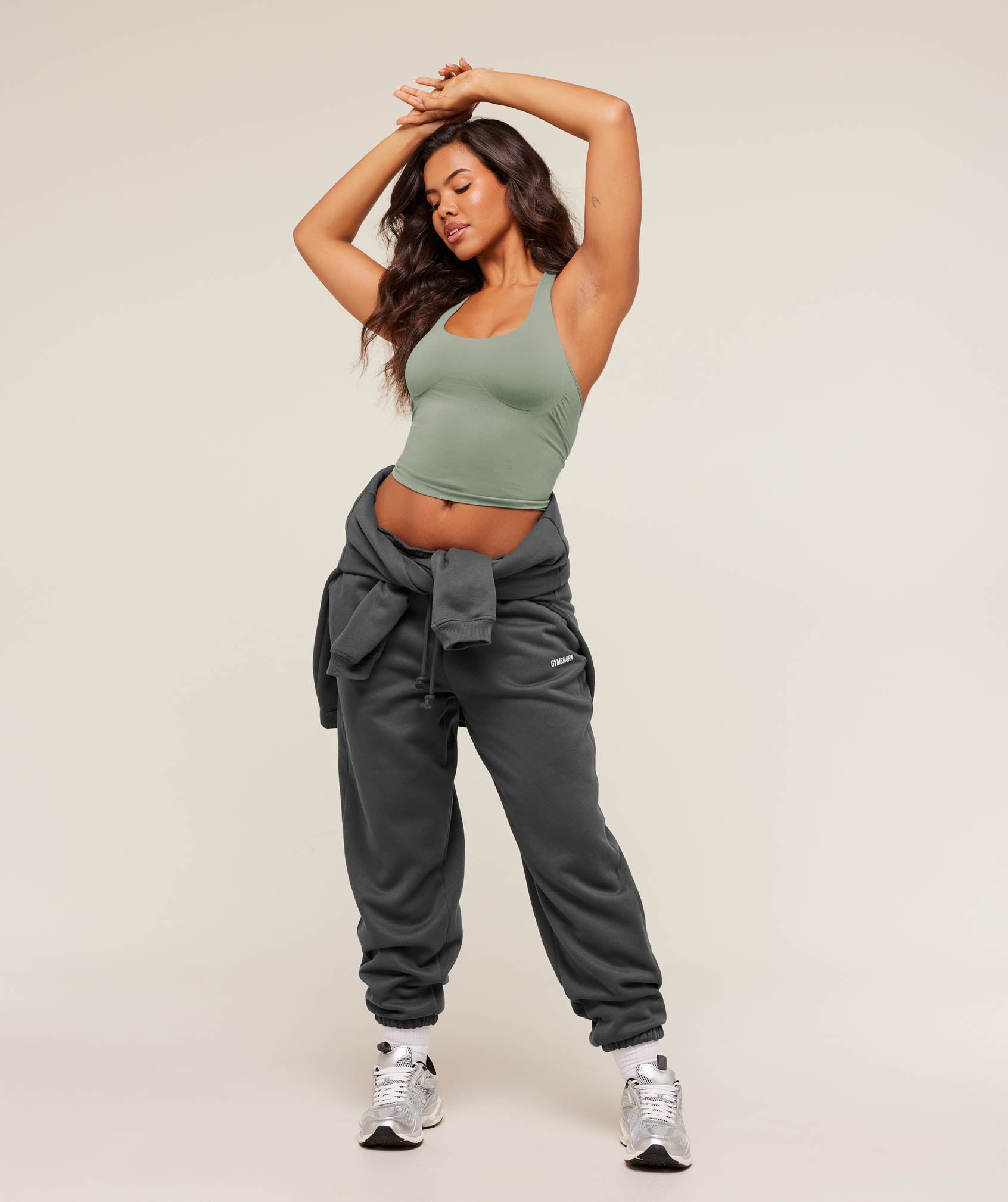 Women's Gymshark Cosy Luxe Cuffed Joggers Onyx Grey