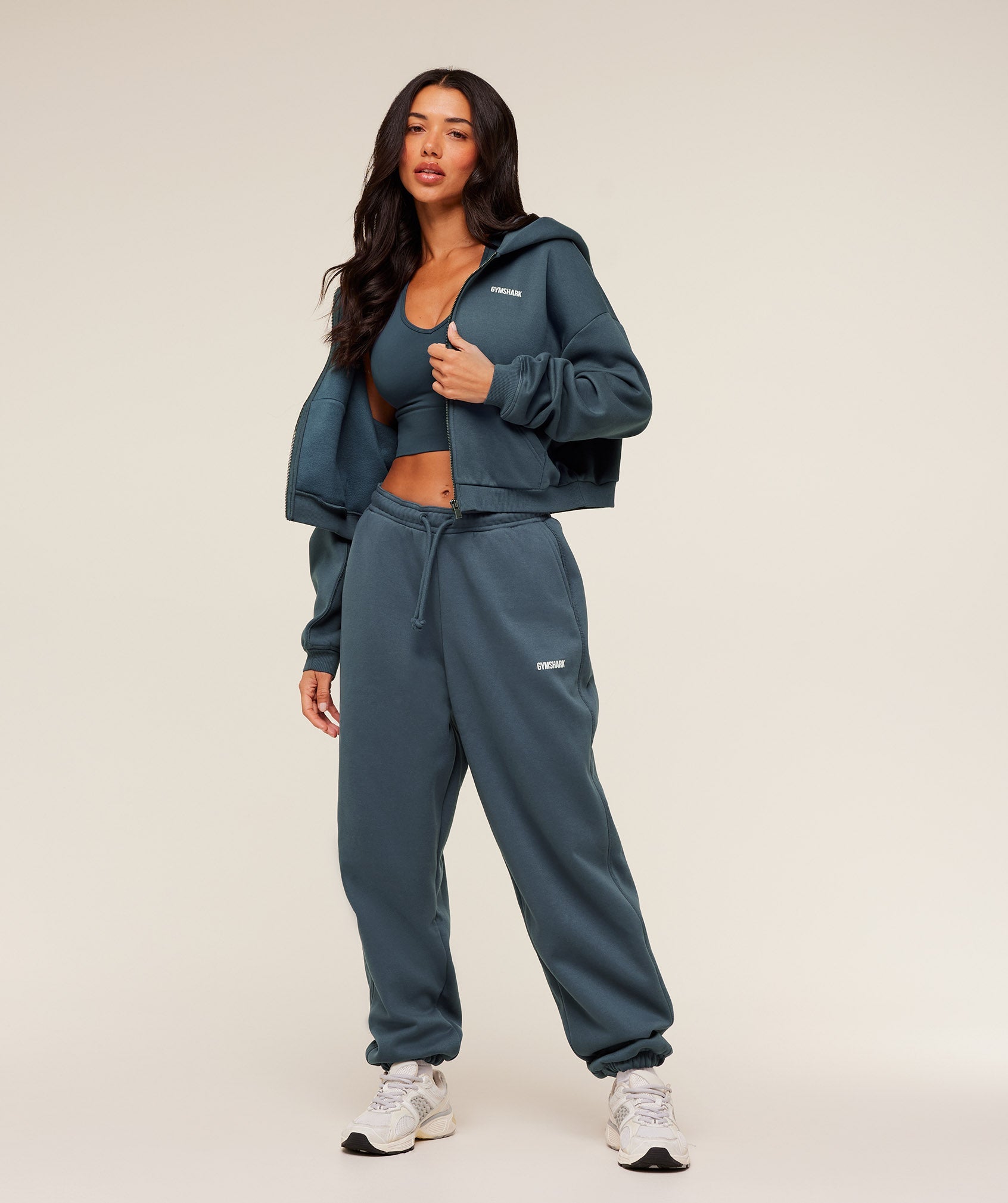 Women's Gymshark Cosy Luxe Cuffed Joggers Gs Stealth Blue