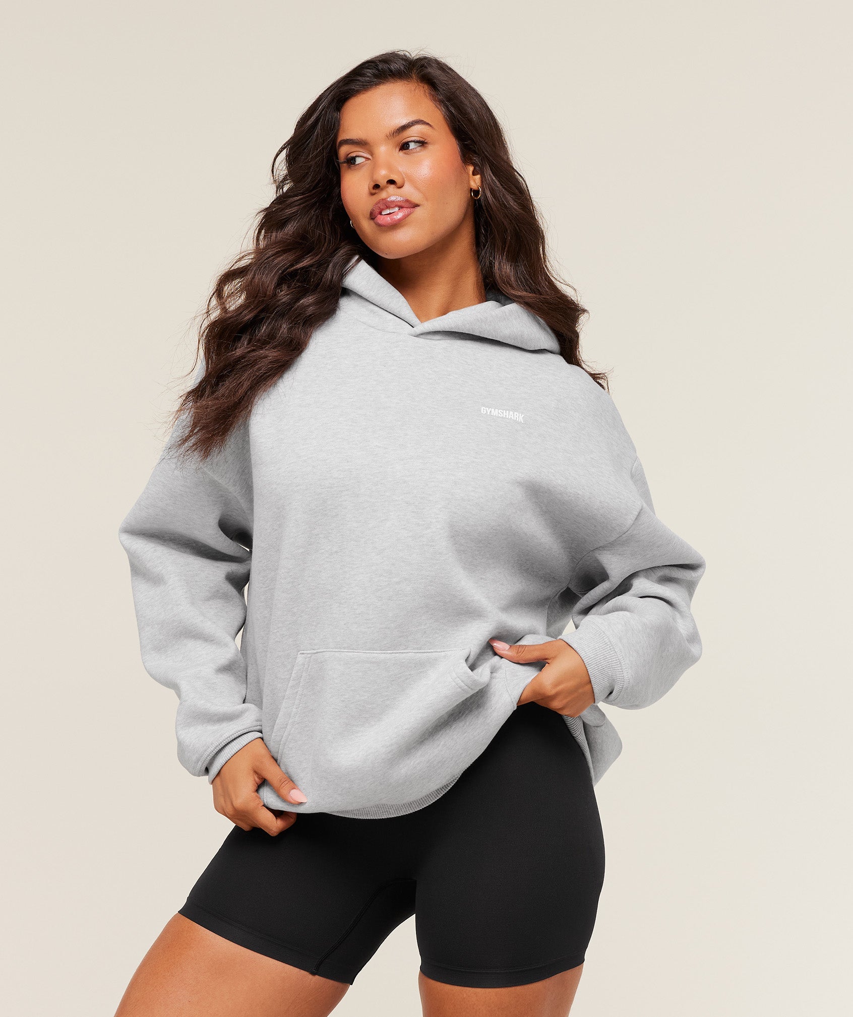 Women's Gymshark Cosy Luxe Hoodie Soft Grey Marl