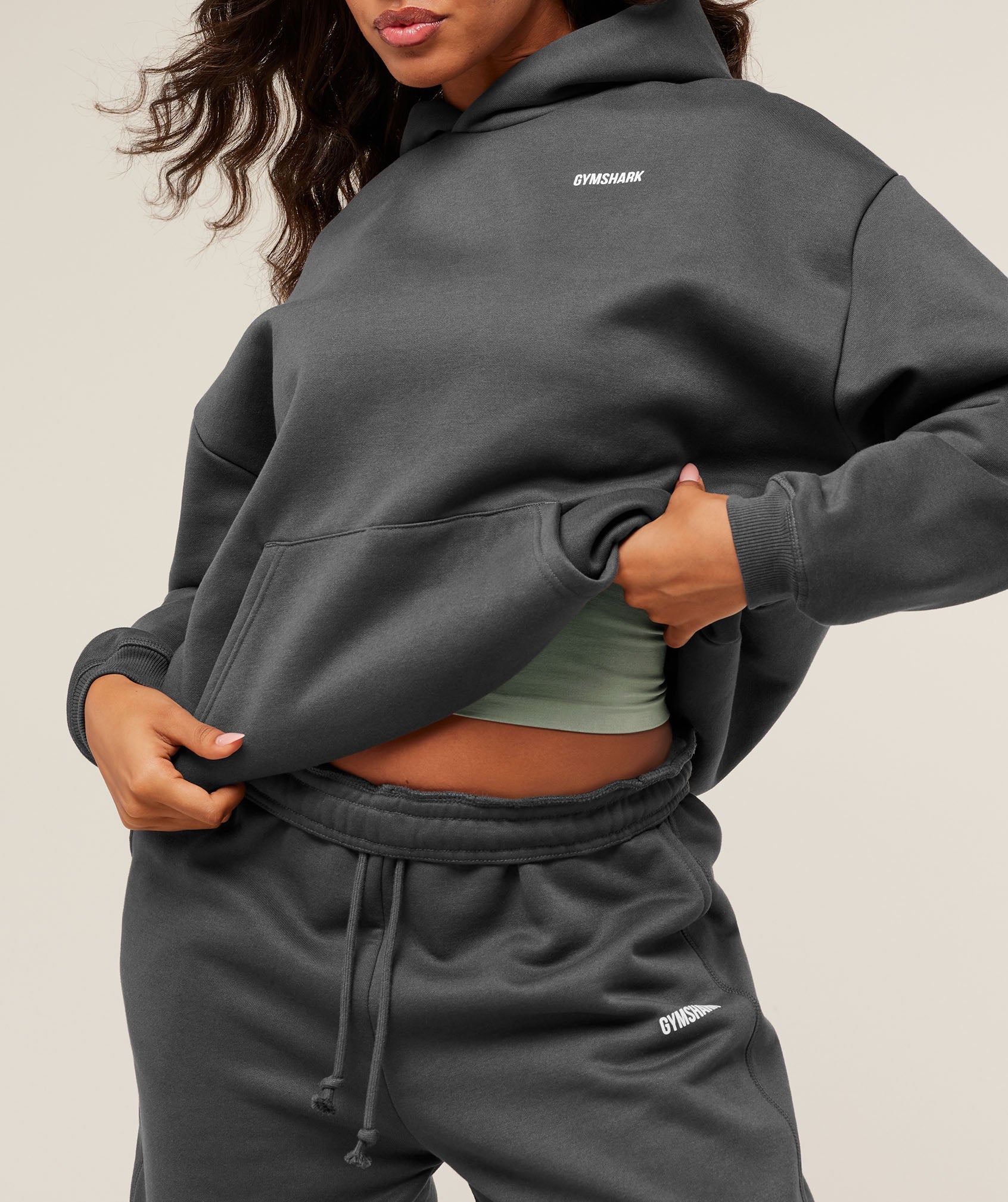 Women's Gymshark Cosy Luxe Hoodie Onyx Grey