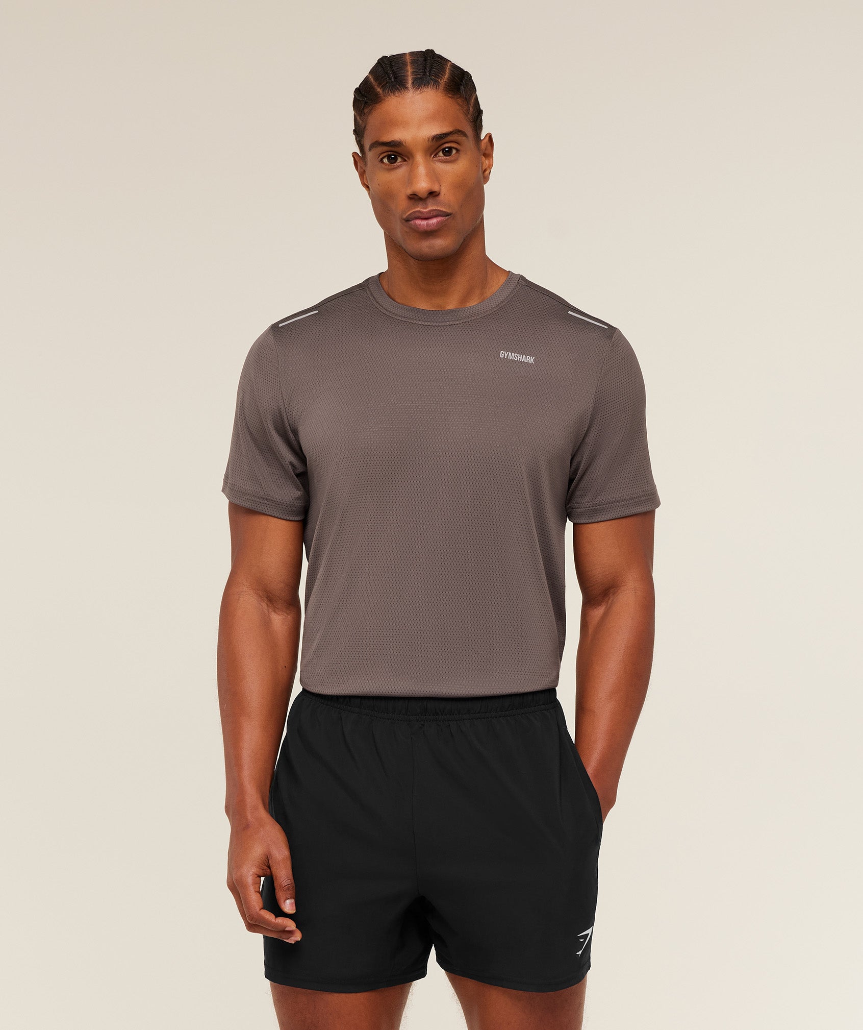 Gymshark Built For More T-Shirt Cool Brown