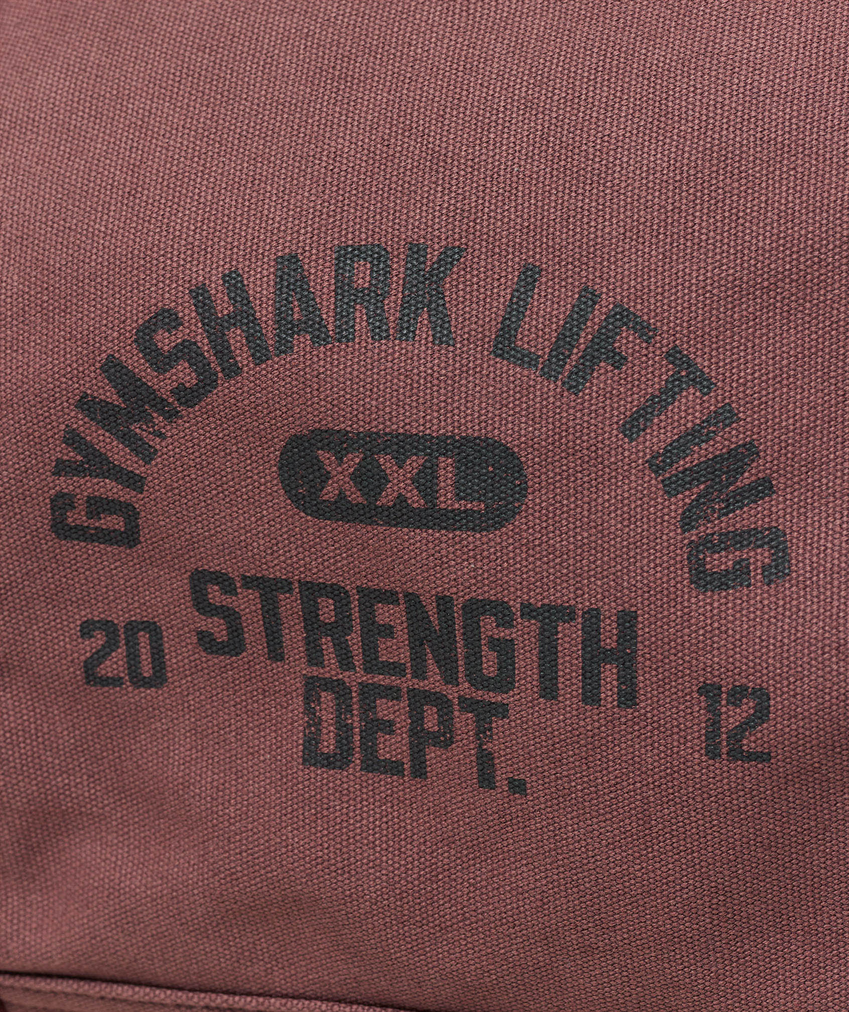 Women's Gymshark Strength Dept Canvas Duffle Bag Burgundy Brown