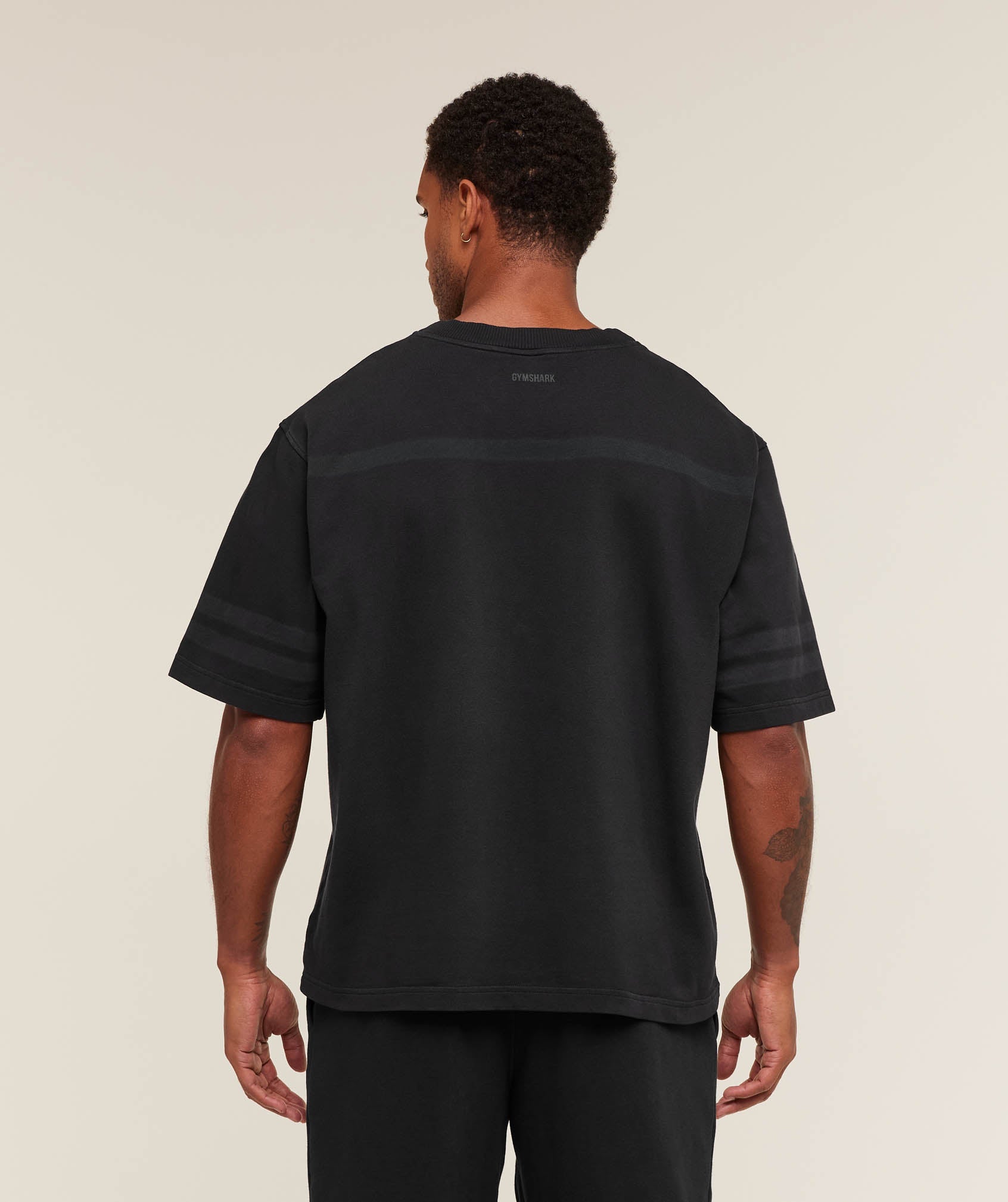 Gymshark Collegiate Washed Jersey T-Shirt Black