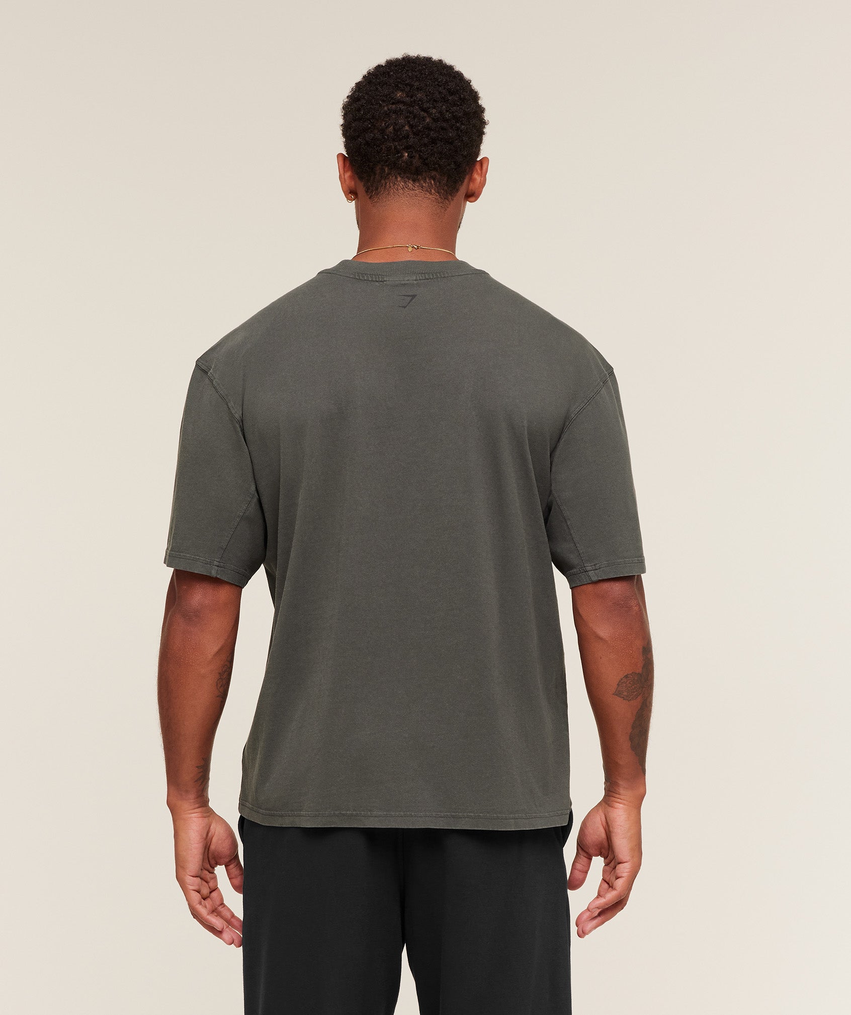 Gymshark Collegiate Washed T-Shirt Asphalt Grey