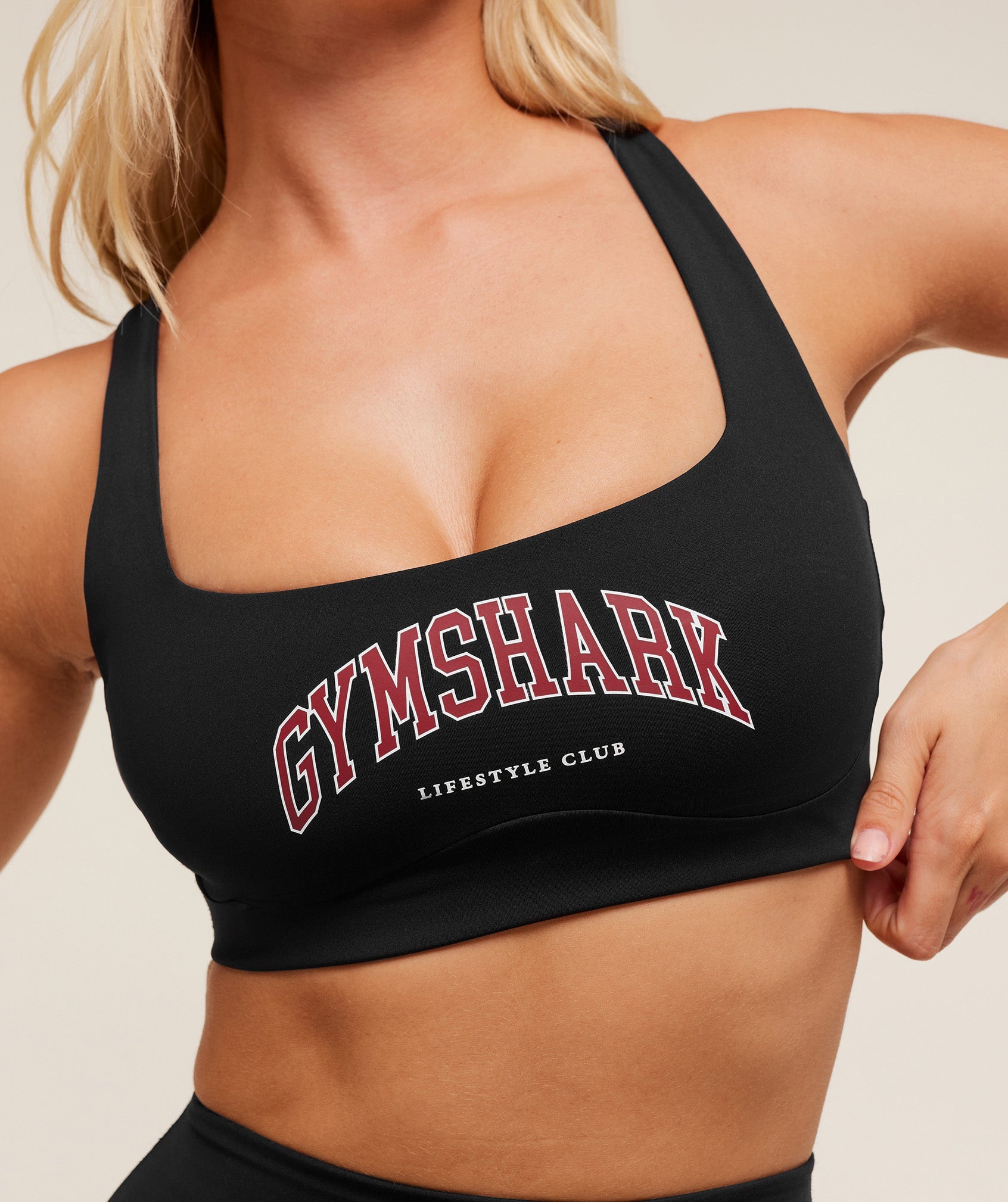Women's Gymshark Collegiate Sports Bra Black