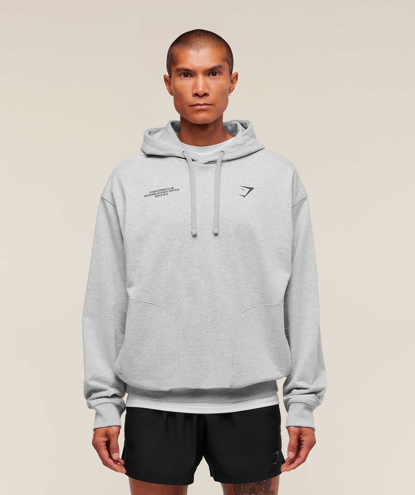 Gymshark Conditioning Club Hoodie Light Grey Core Marl