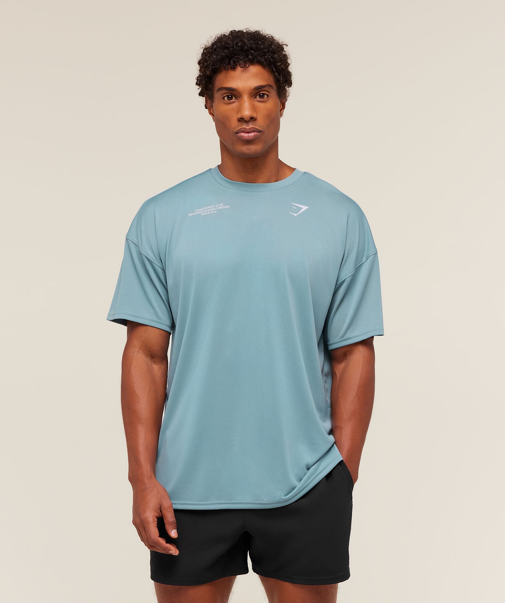 Gymshark Conditioning Club Oversized T-Shirt Bench Blue