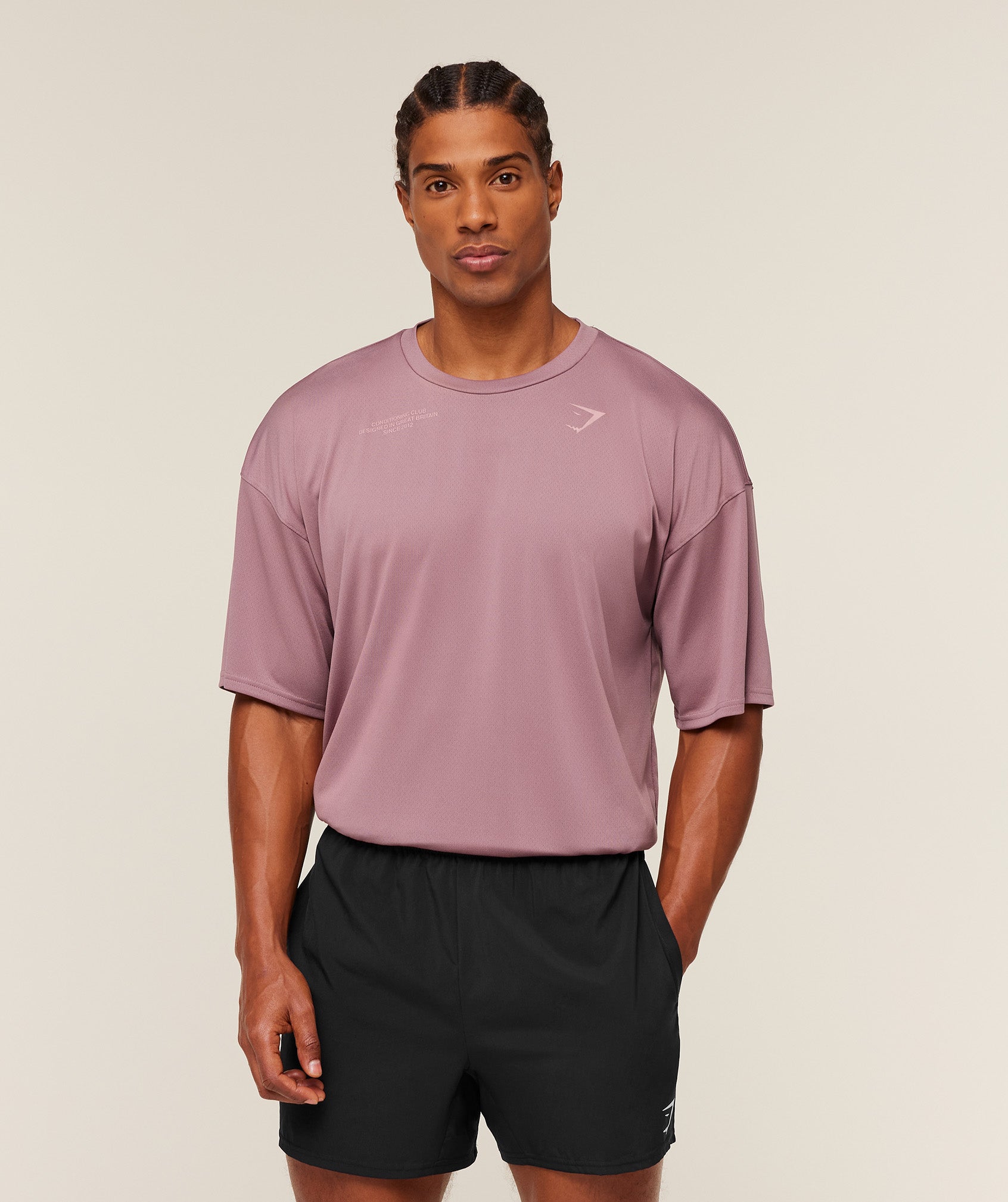 Gymshark Conditioning Club Oversized T-Shirt Gs Calm Pink