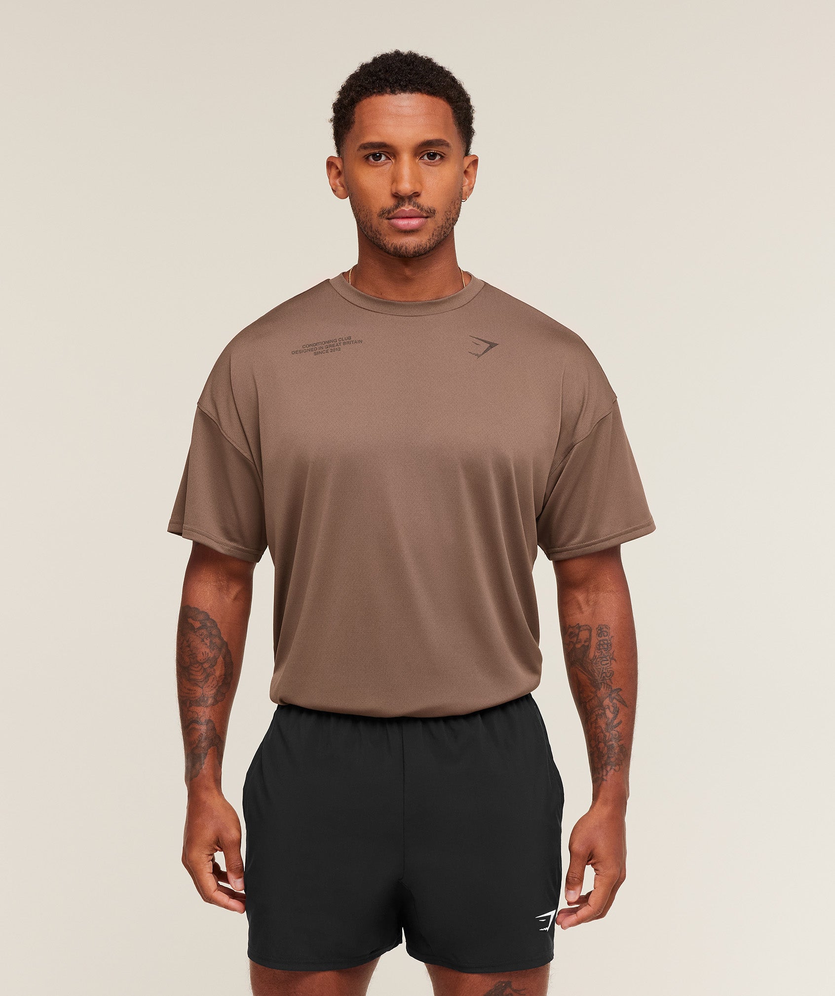 Gymshark Conditioning Club Oversized T-Shirt Soft Brown