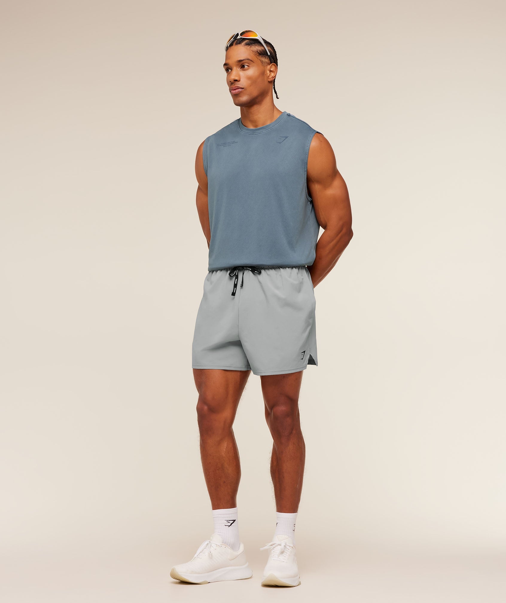 Gymshark Conditioning Club Washed Tank Iron Blue