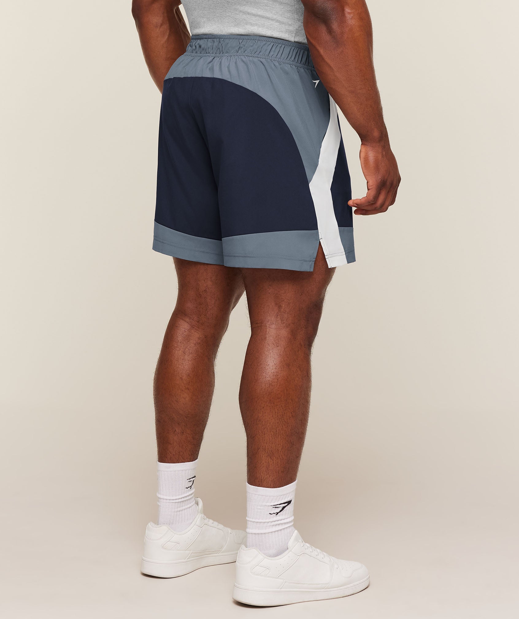 Gymshark Collegiate Tech Shorts Iron Blue
