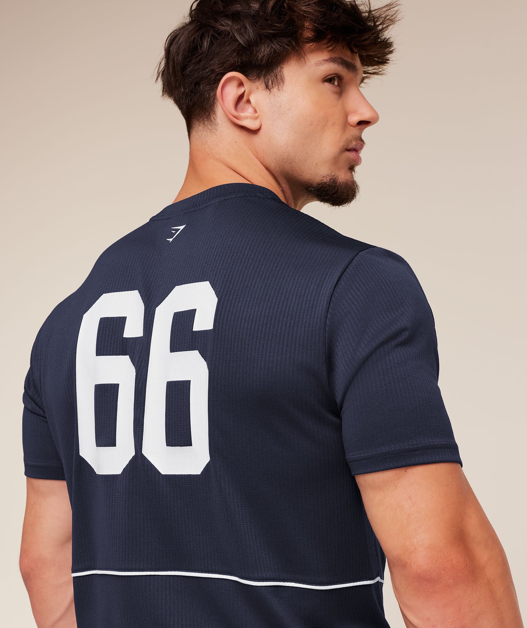 Gymshark Collegiate Tech T-Shirt Heavy Blue