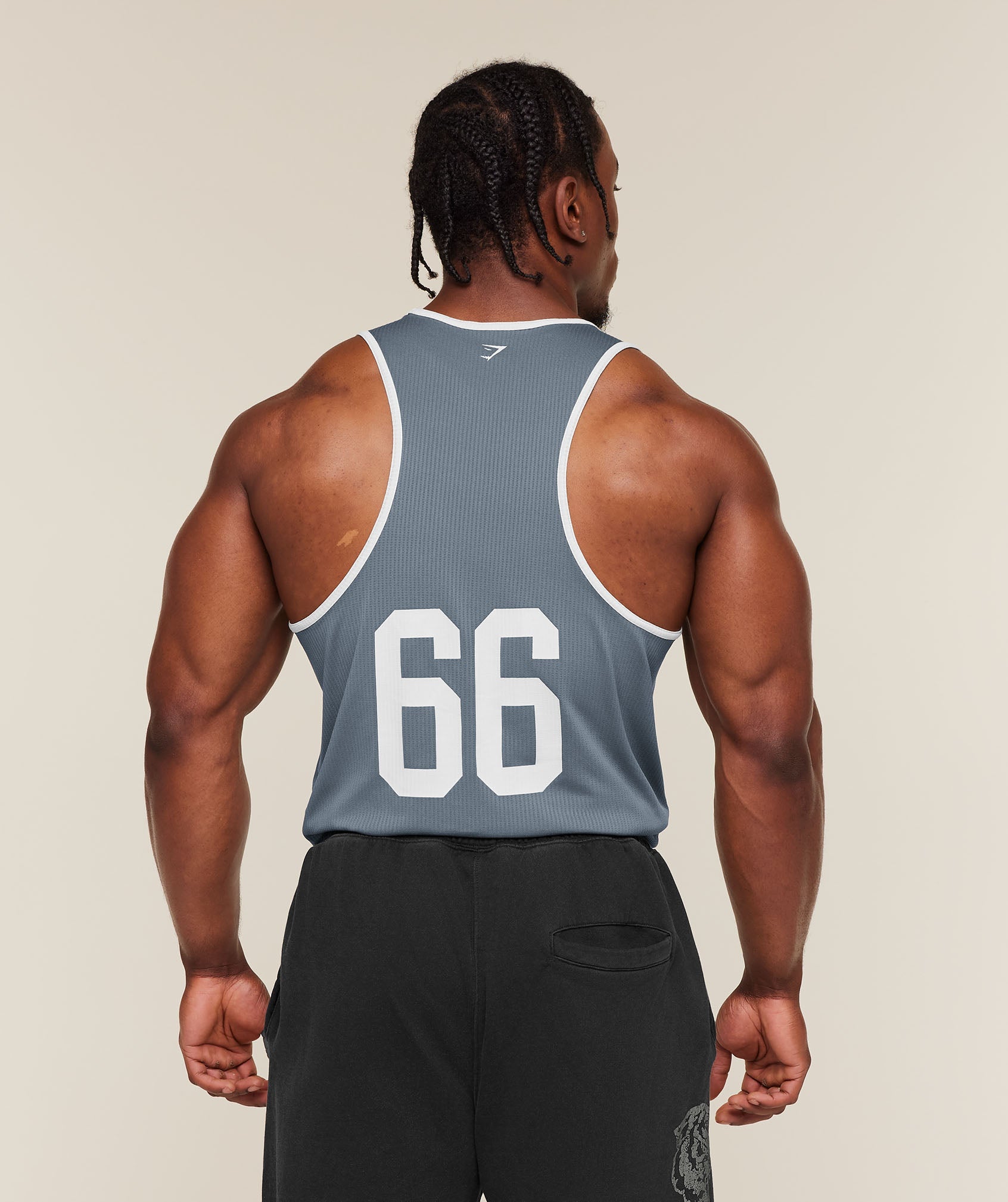 Gymshark Collegiate Tech Tank Iron Blue