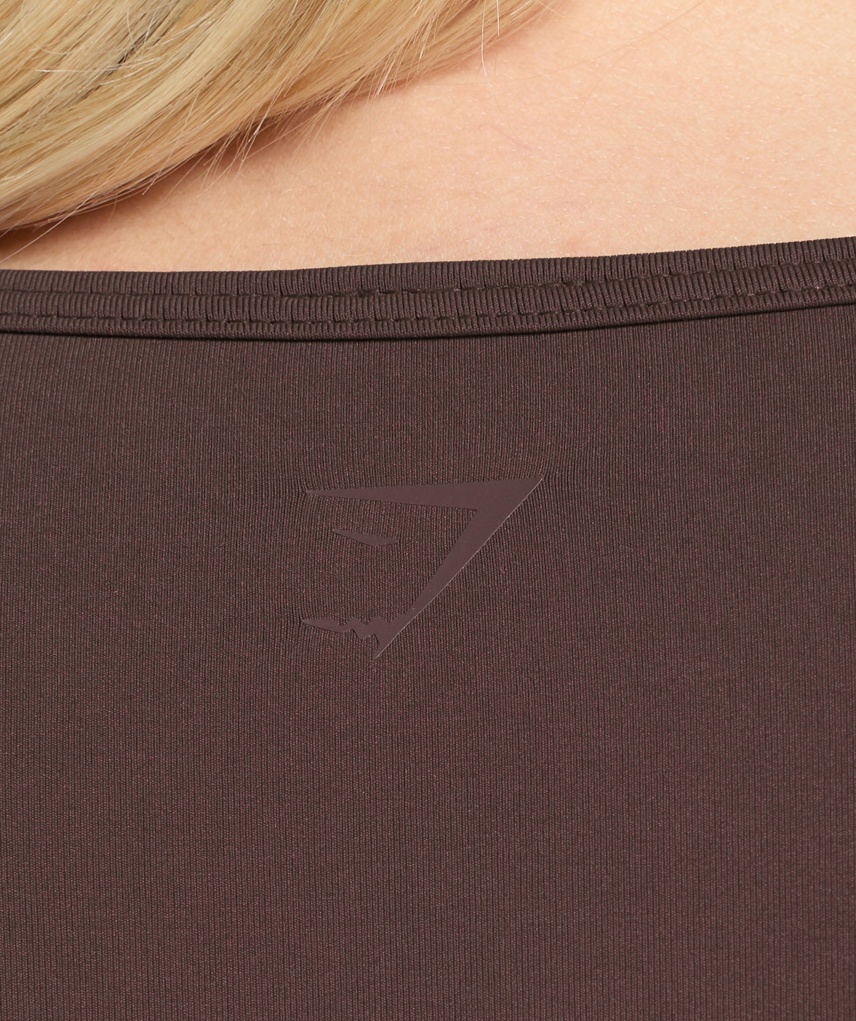 Women's Gymshark Contrast Seamless Crop Top Heritage Brown