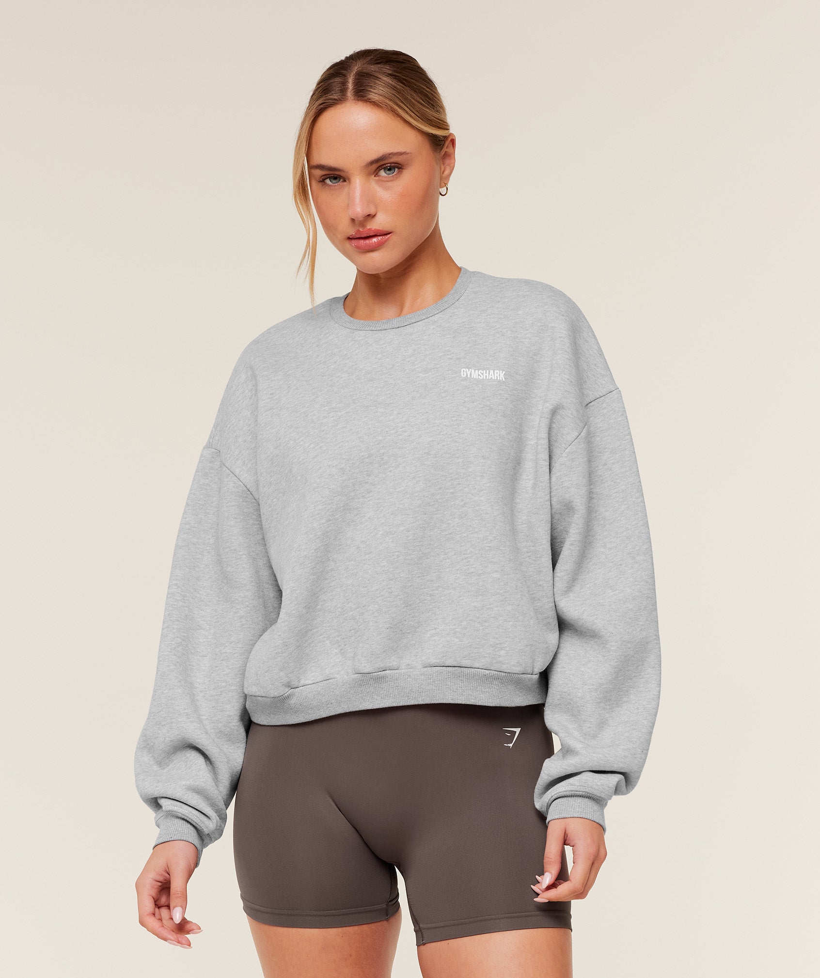 Women's Gymshark Cosy Luxe Sweatshirt Bros Soft Grey Marl