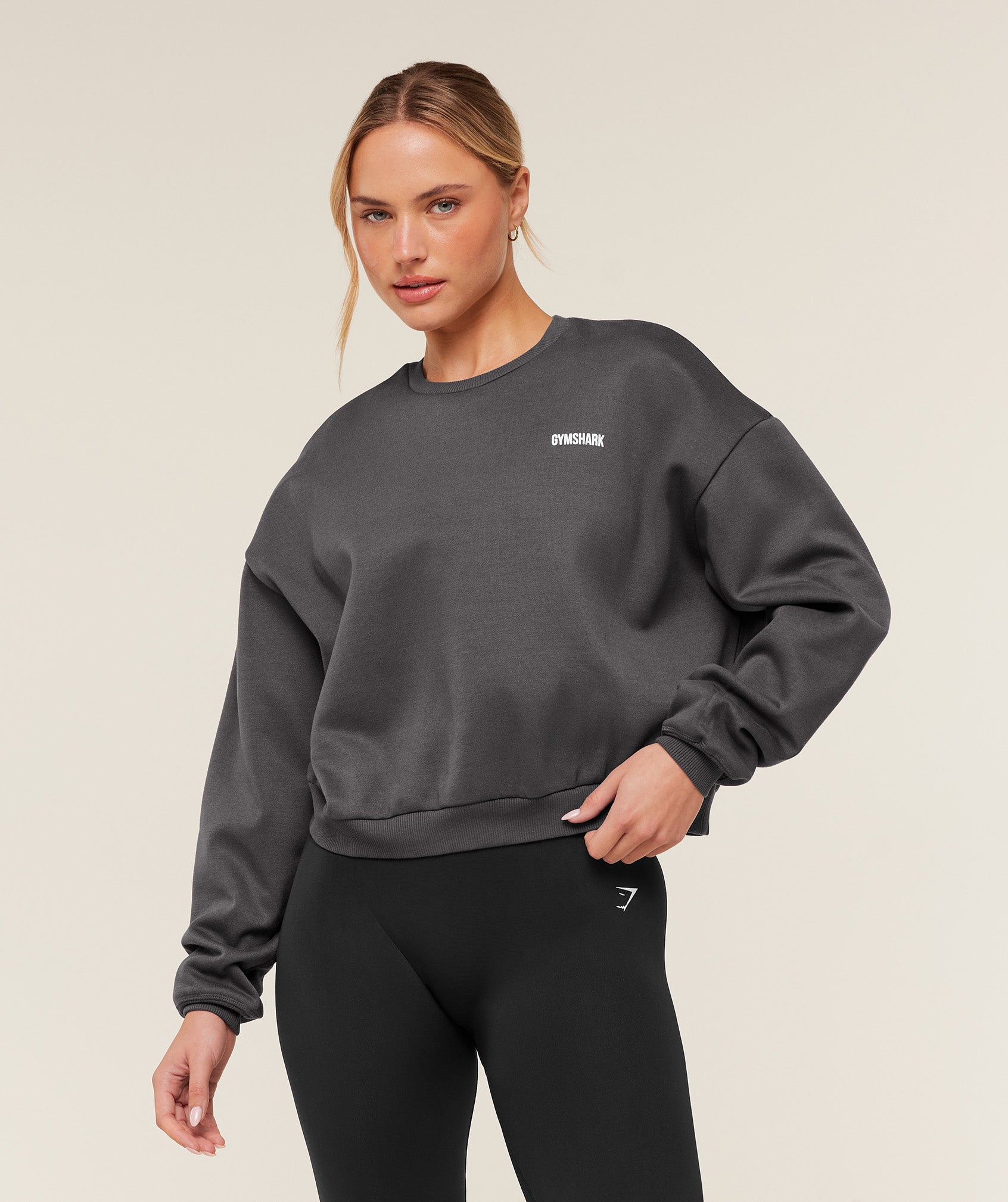 Women's Gymshark Cosy Luxe Sweatshirt Onyx Grey