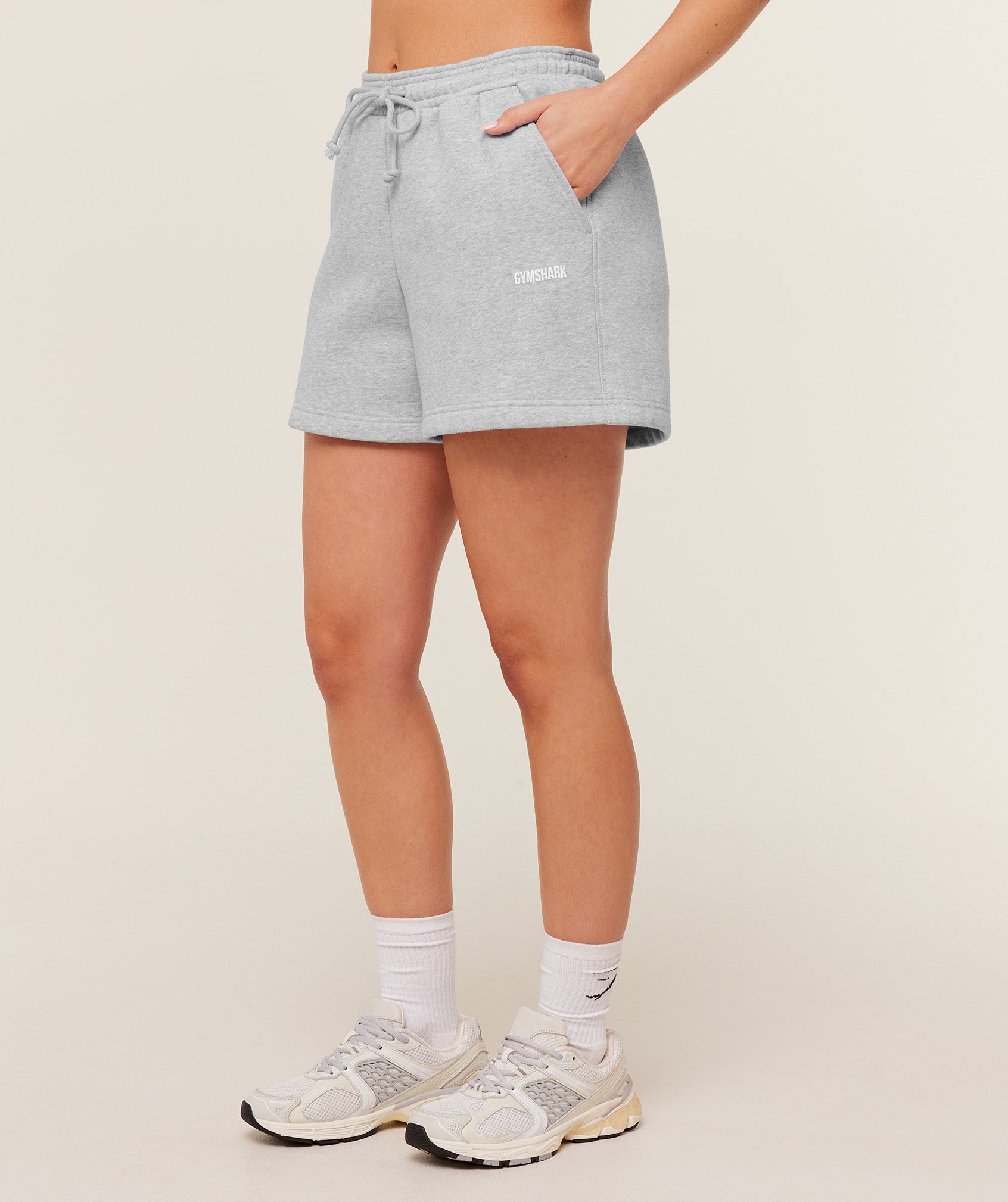 Women's Gymshark Cosy Luxe Shorts Bros Soft Grey Marl