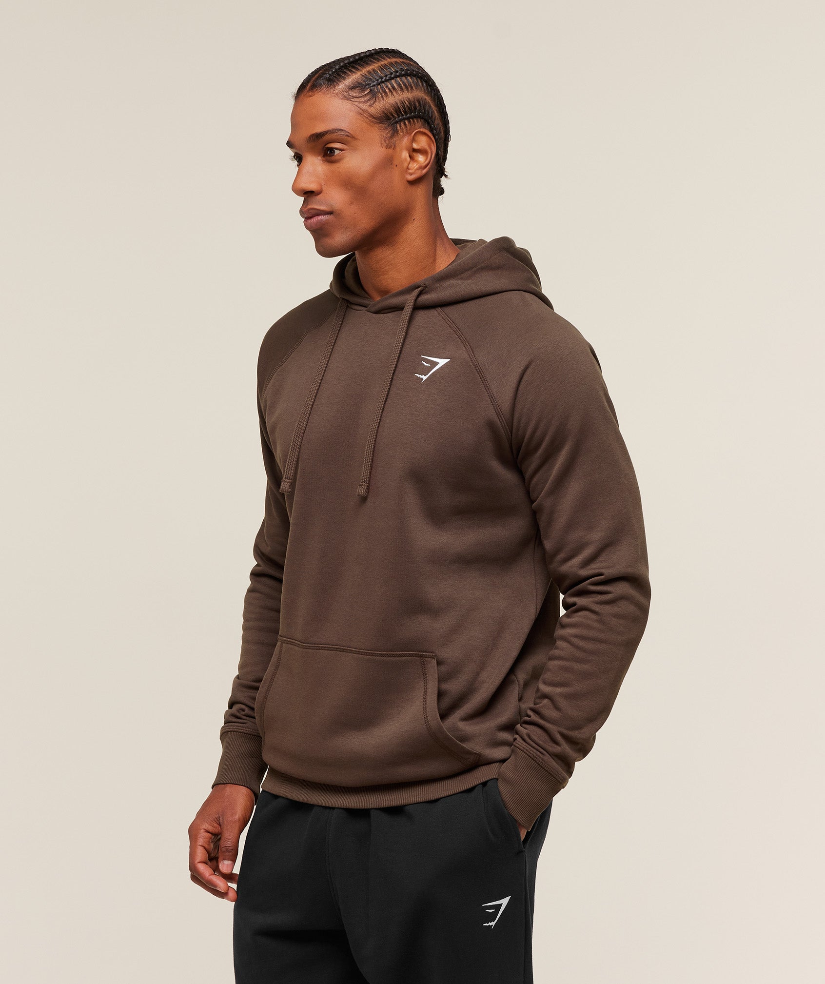 Gymshark Crest Hoodie Archive Brown
