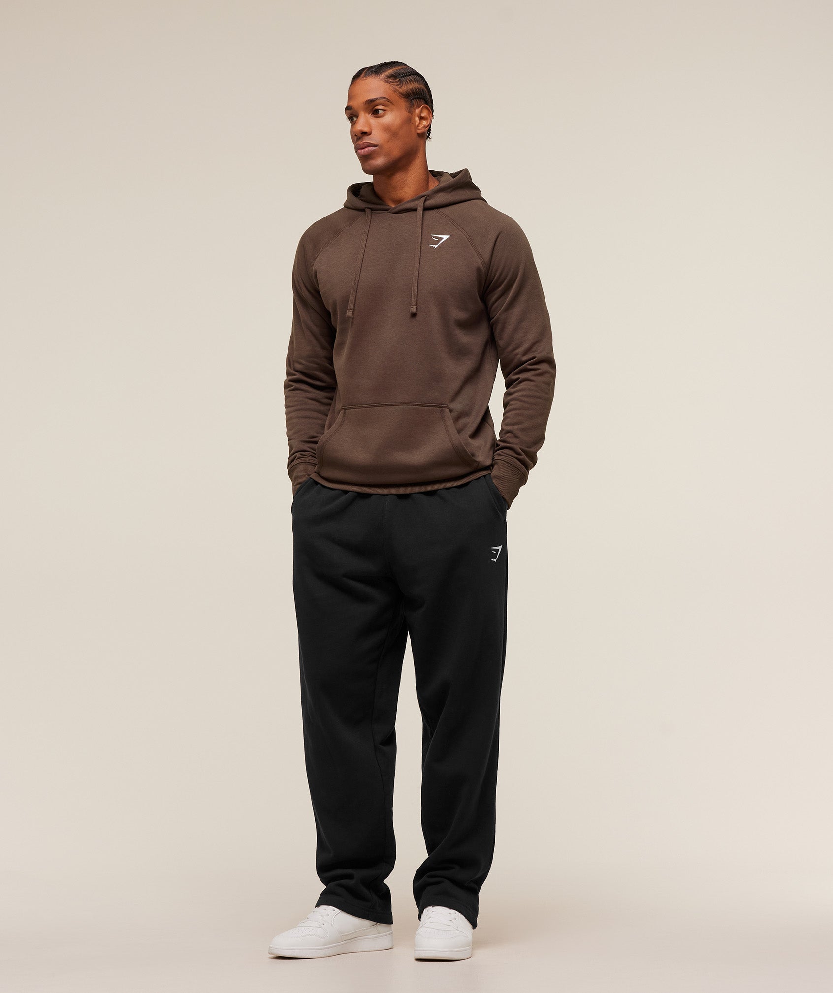 Gymshark Crest Hoodie Archive Brown