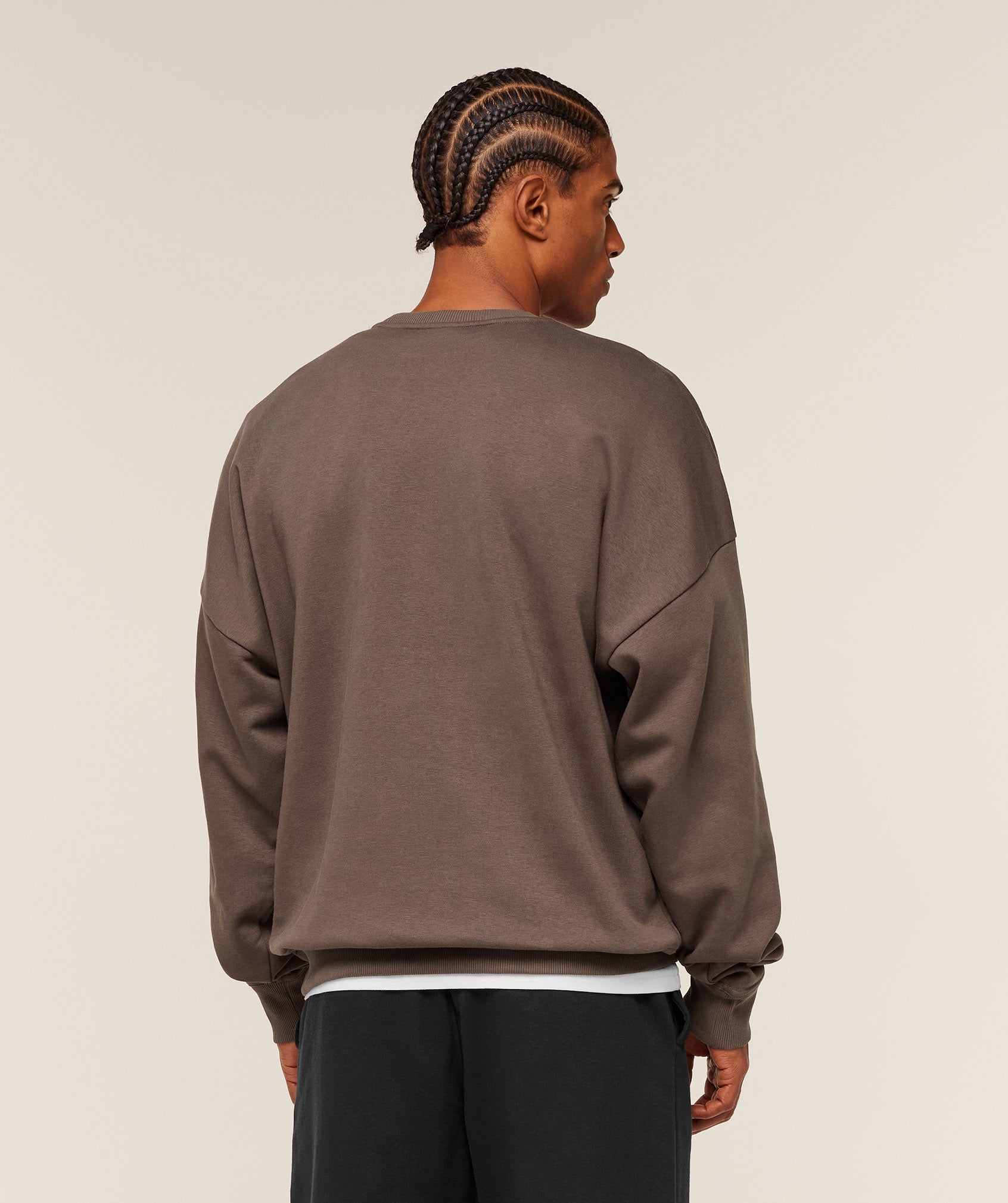 Gymshark Oversized Crest Crew Soft Brown