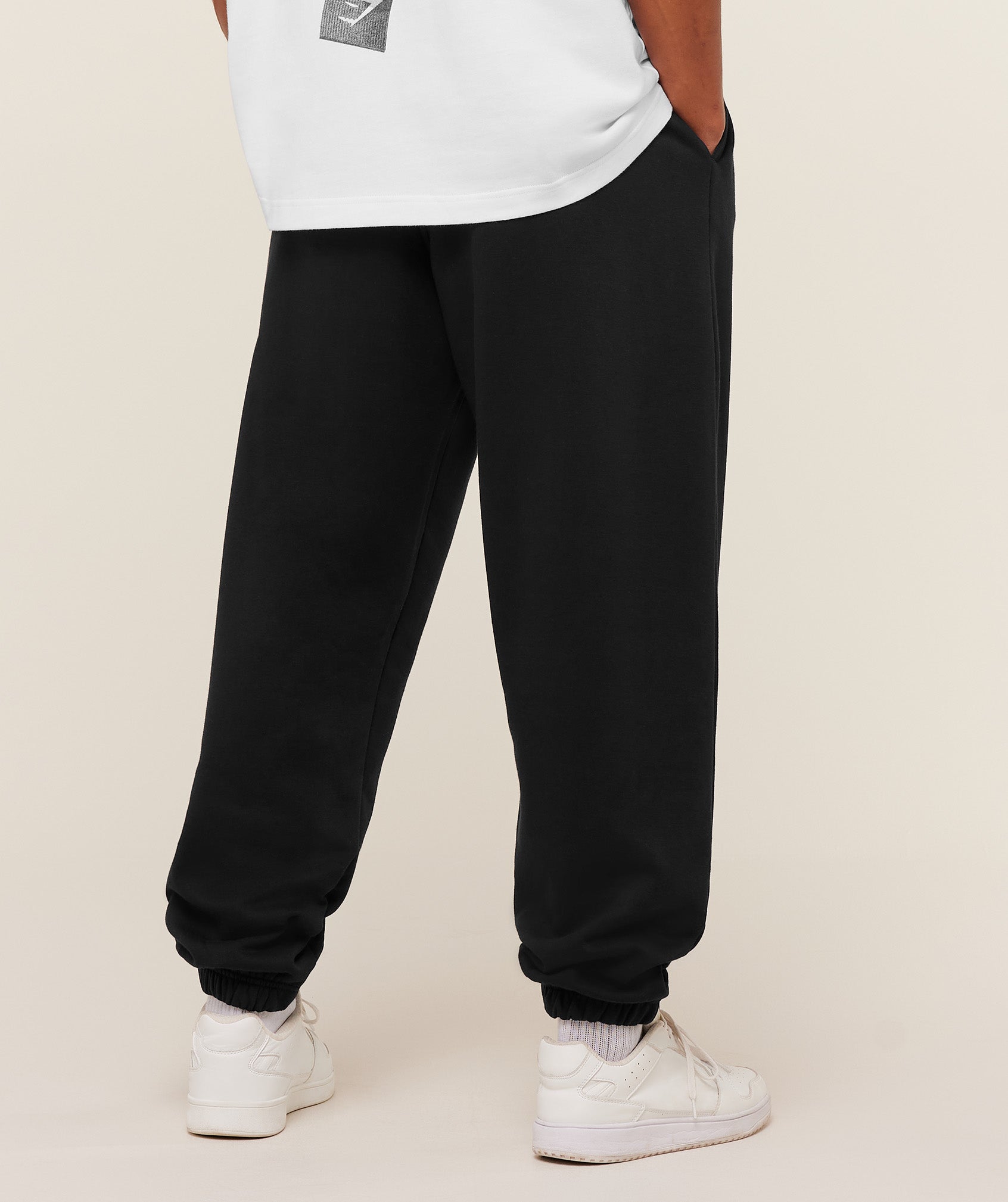 Gymshark Crest Oversized Joggers Gs Black
