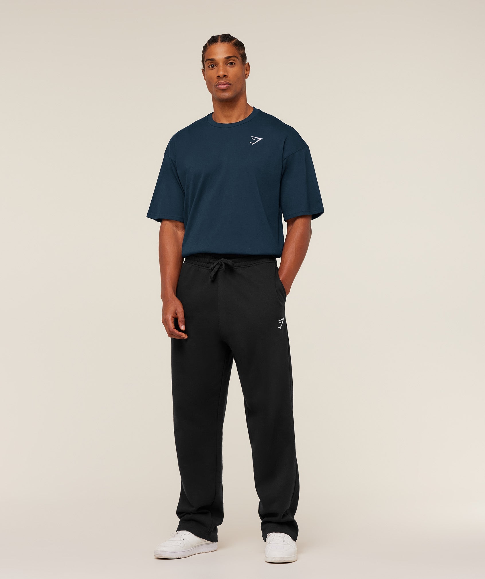 Gymshark Crest Oversized T-Shirt Gs Navy