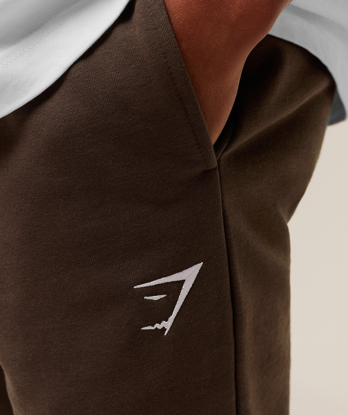 Gymshark Crest Joggers Archive Brown