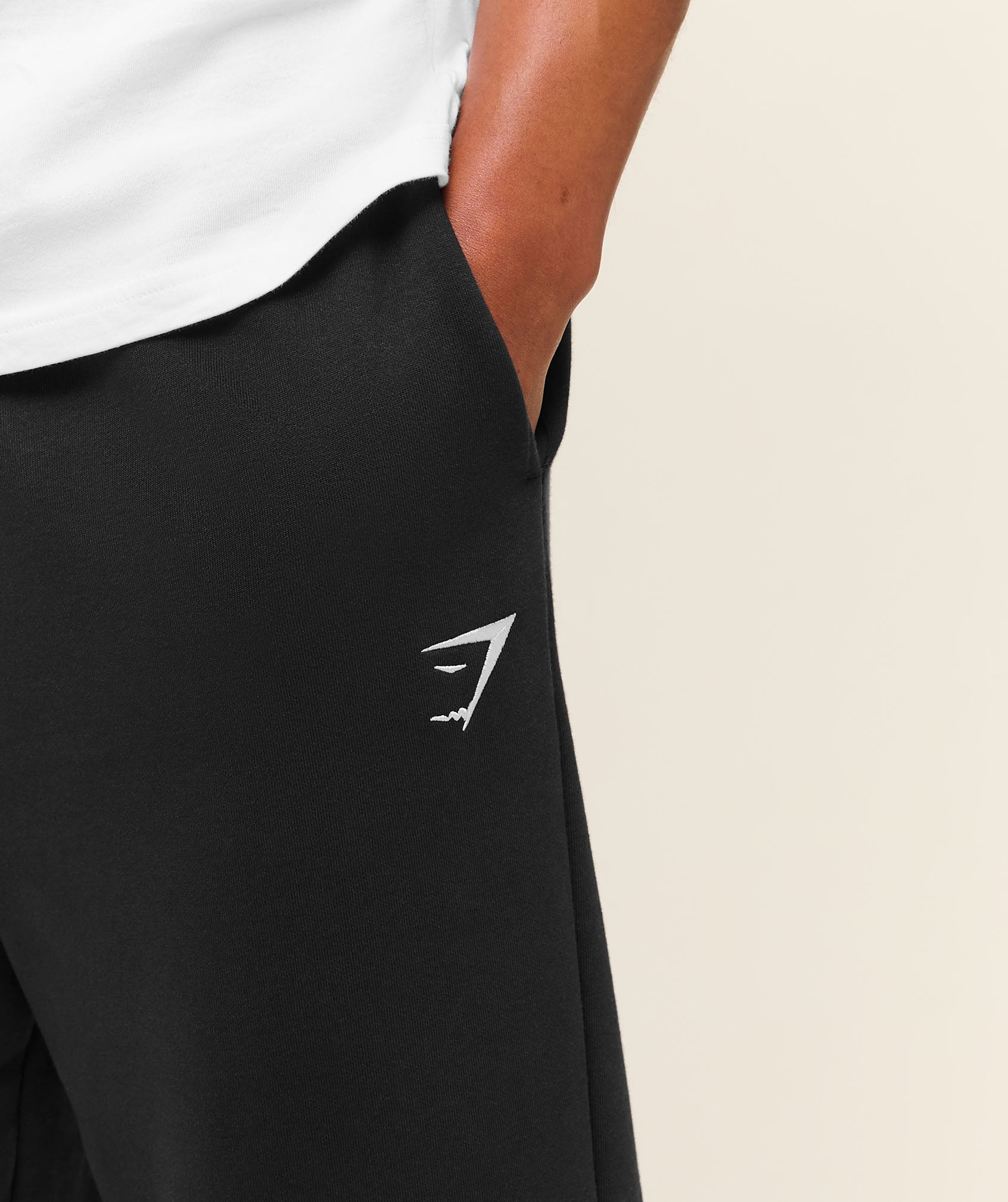Gymshark Crest Straight Leg Joggers Black