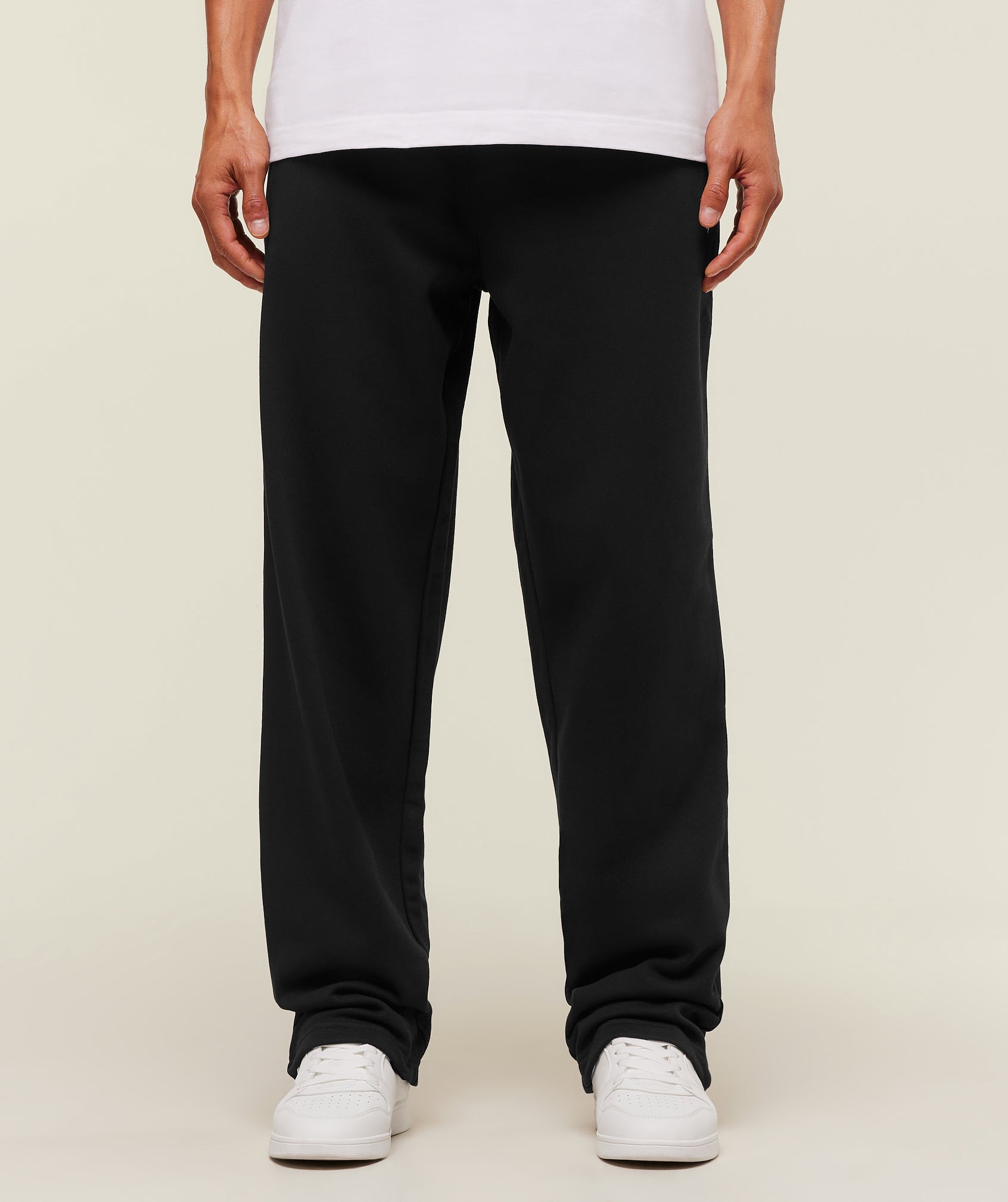 Gymshark Crest Straight Leg Joggers Tall Black