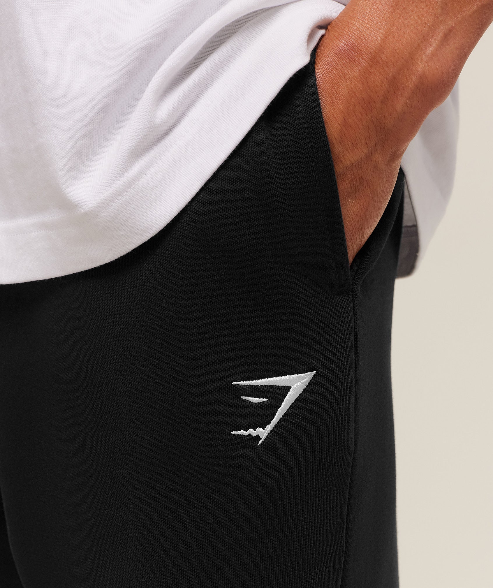 Gymshark Crest Straight Leg Joggers Tall Black