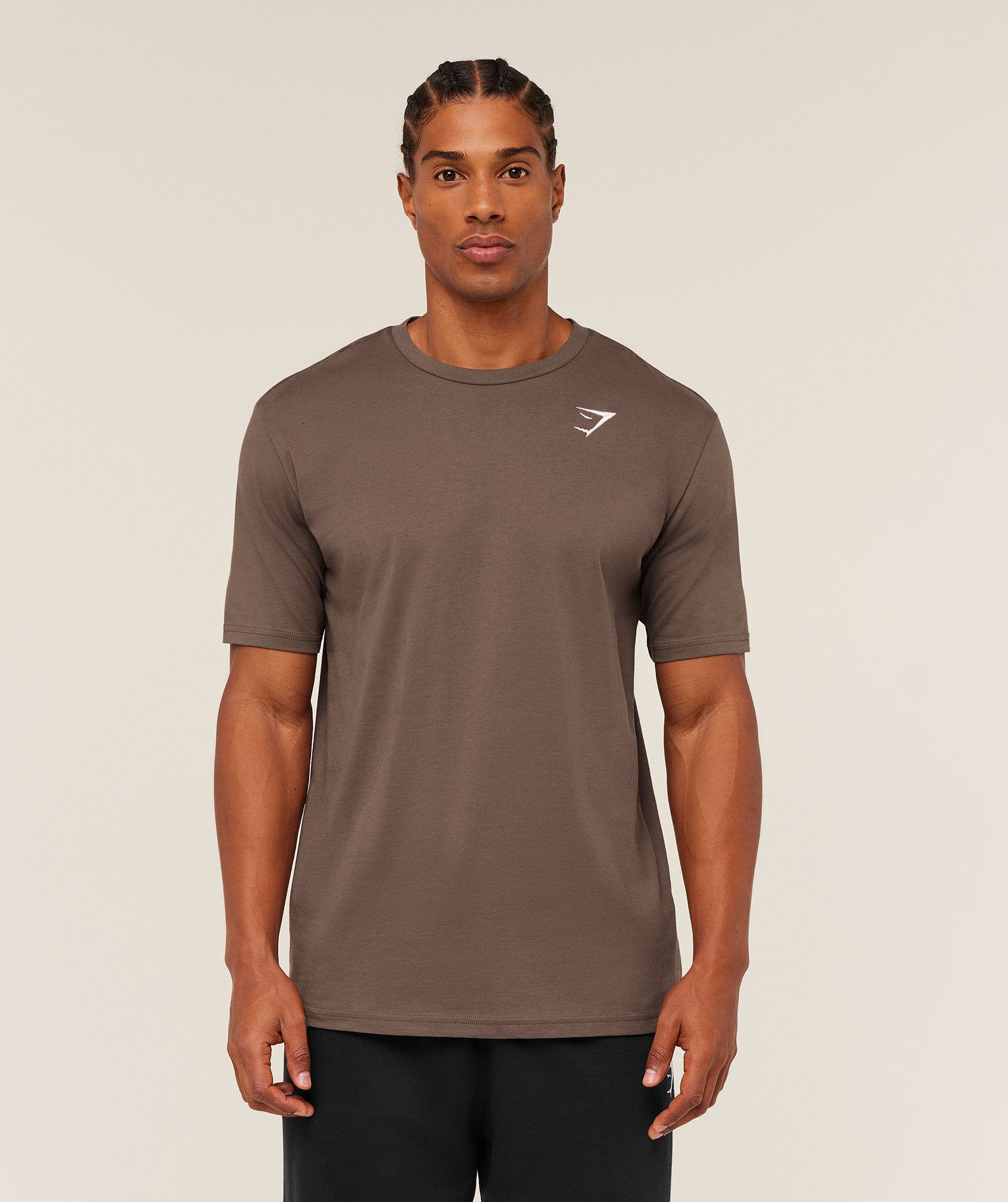 Gymshark Crest T-Shirt Soft Brown