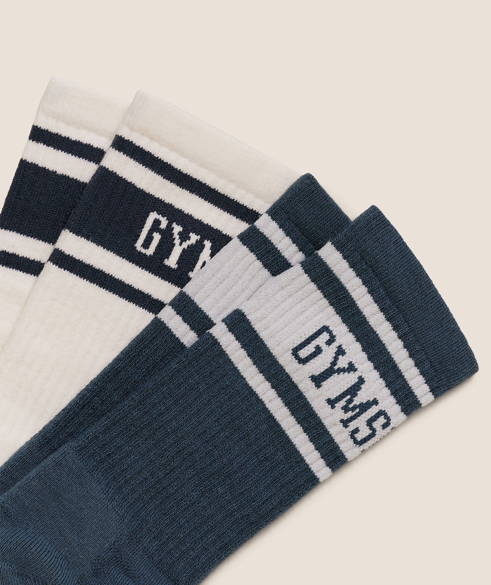 Women's Gymshark Collegiate Crew Sock 2Pk Gs Stealth Blue