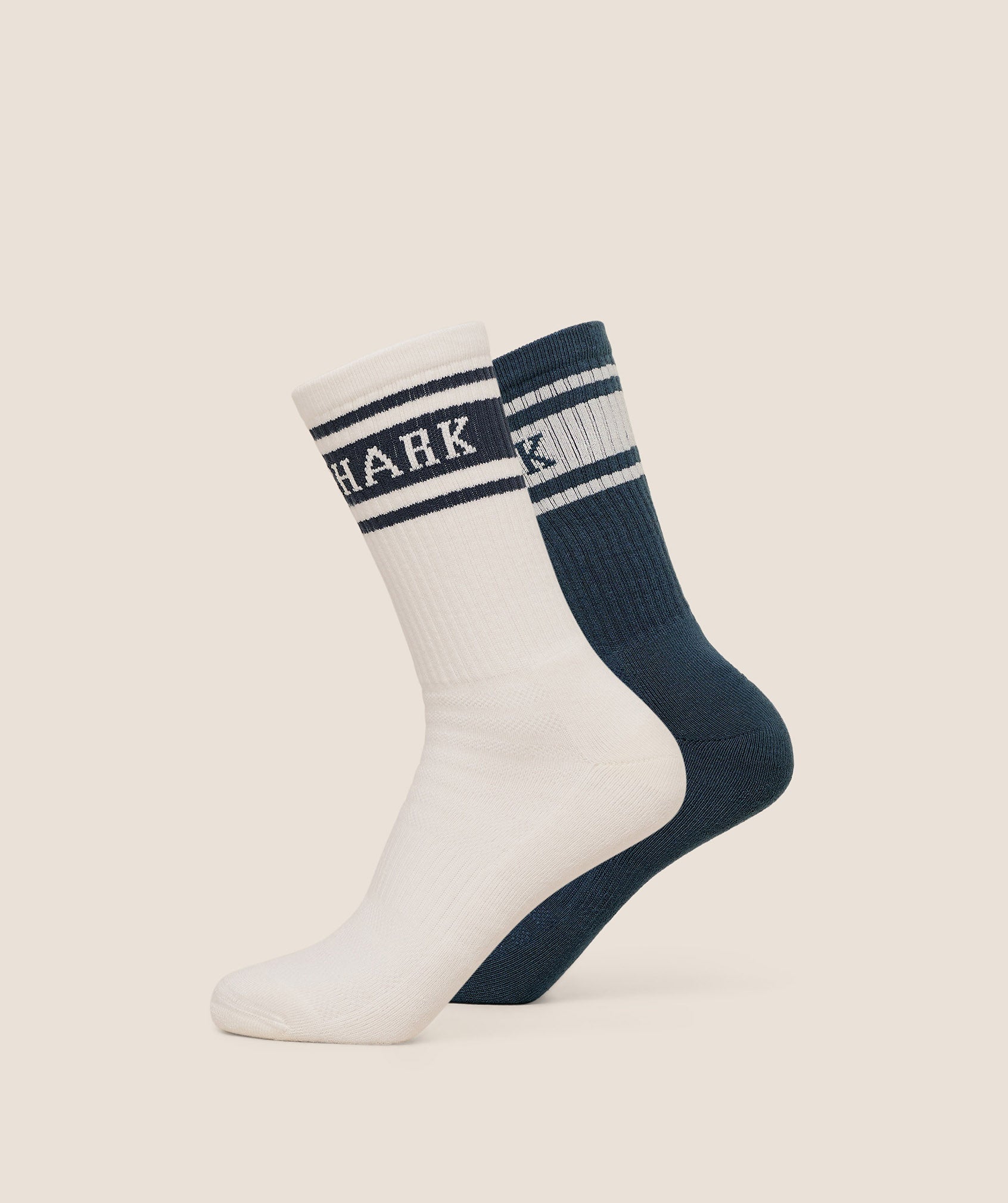 Women's Gymshark Collegiate Crew Sock 2Pk Gs Stealth Blue