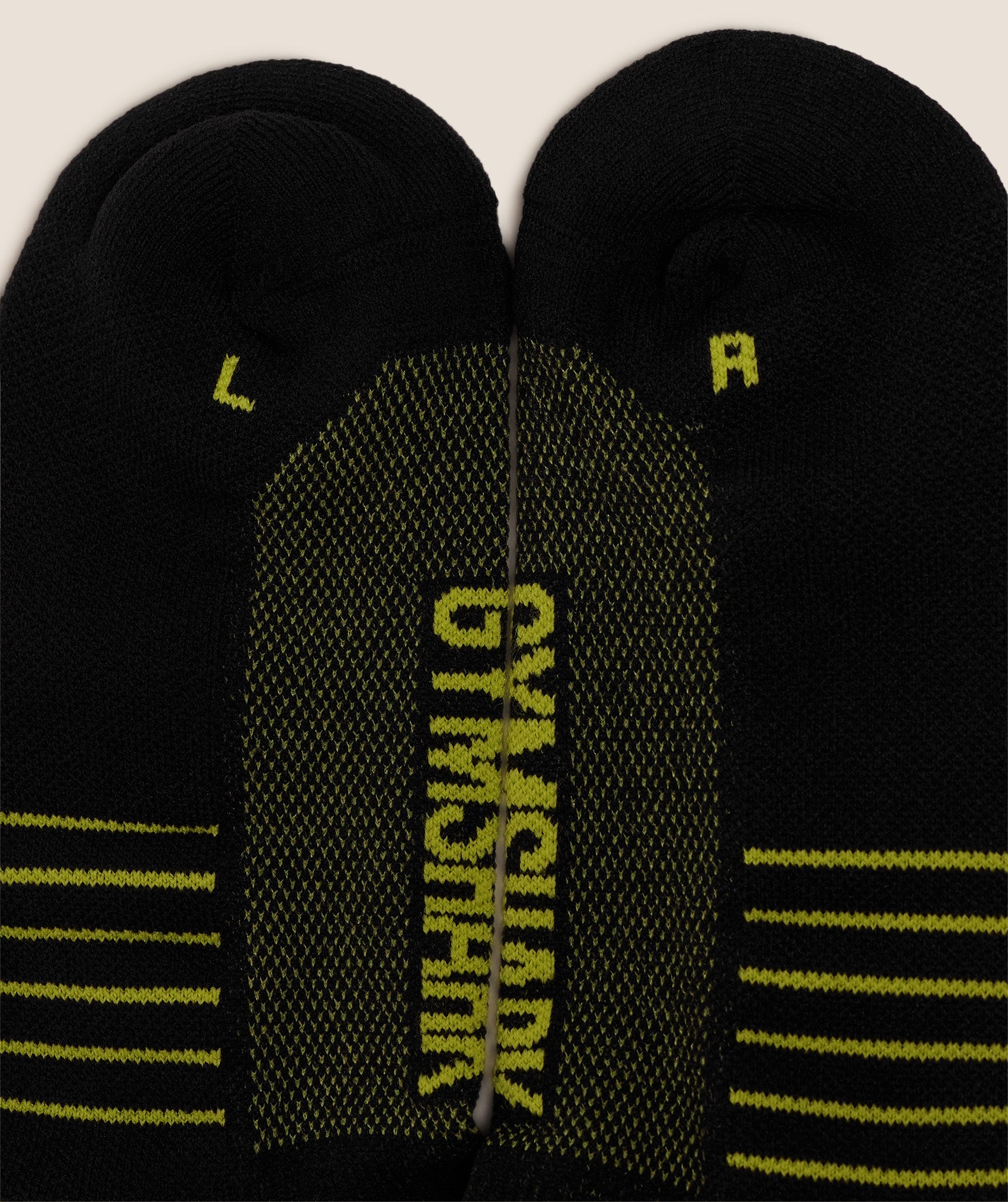 Gymshark Graphic Single Pack Crew Running Sock Black