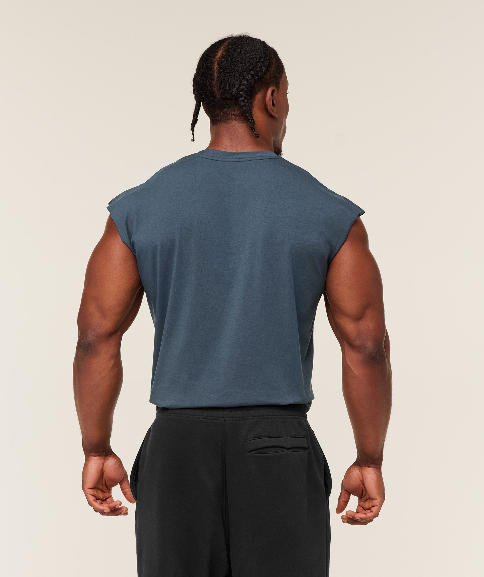 Gymshark Critical Cut Off Tank Gs Stealth Blue