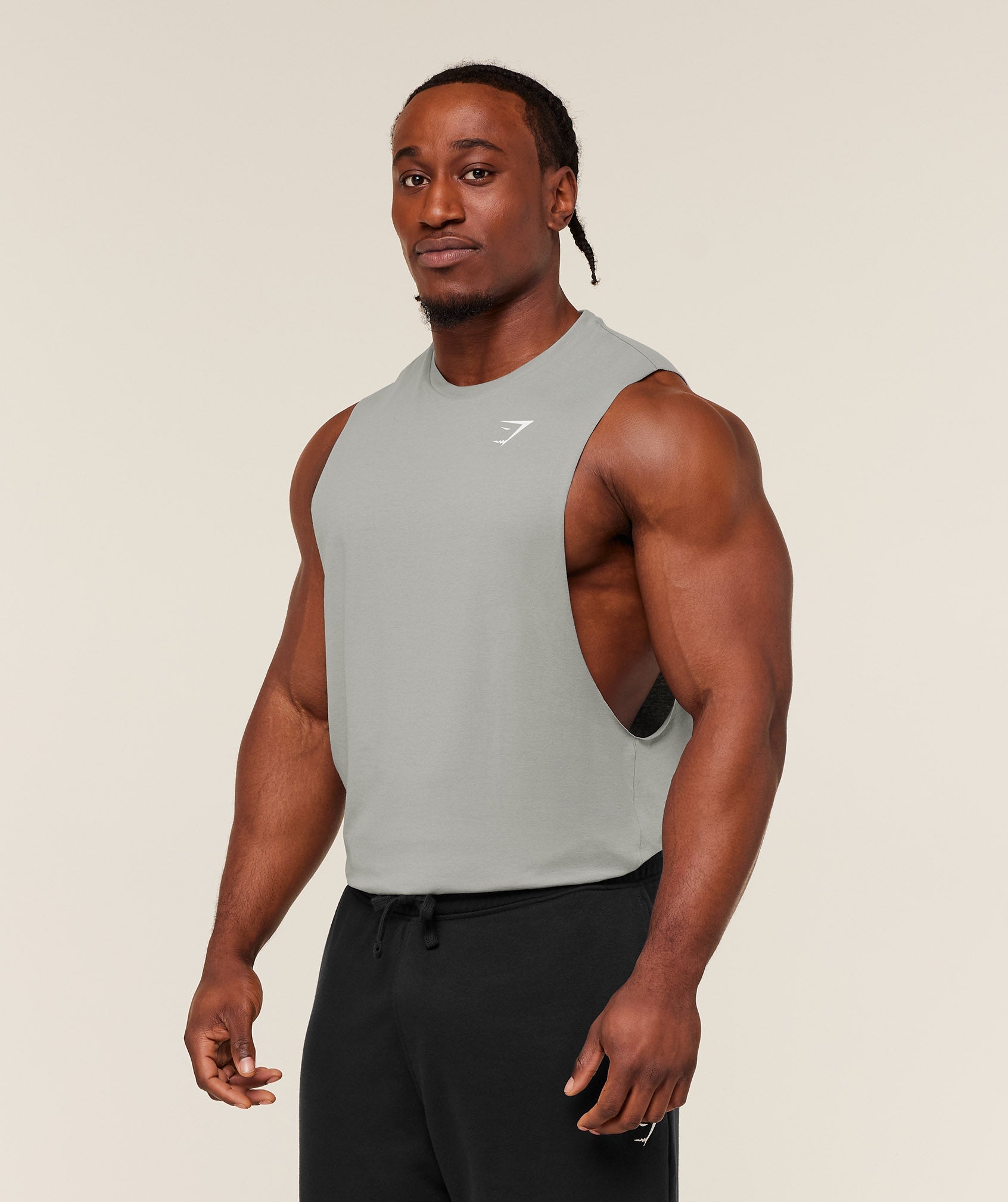 Gymshark Critical 2.0 Drop Arm Tank Smokey Grey